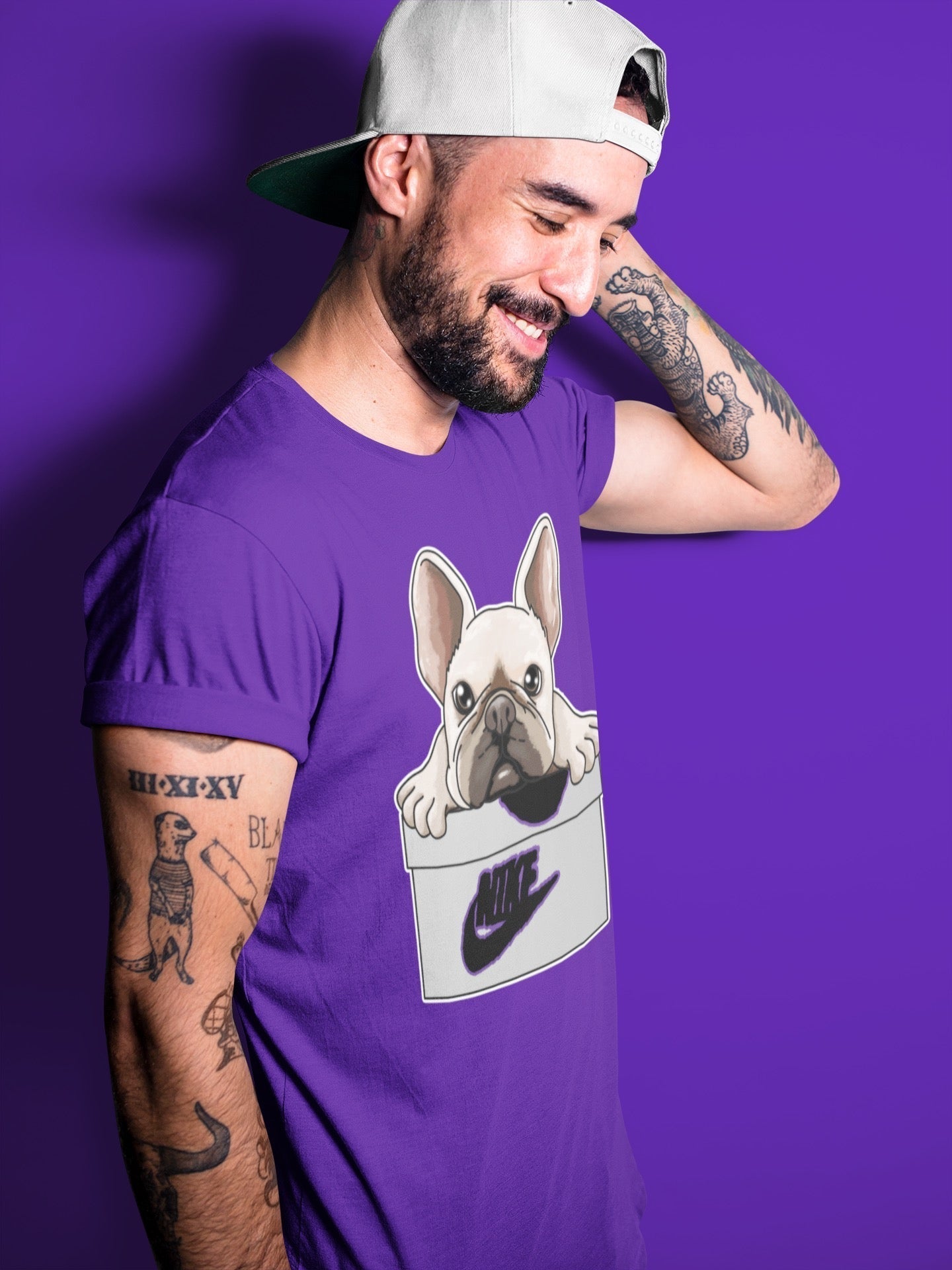 French Bulldog Unisex Tops - Air Jordan 3 Dark Iris