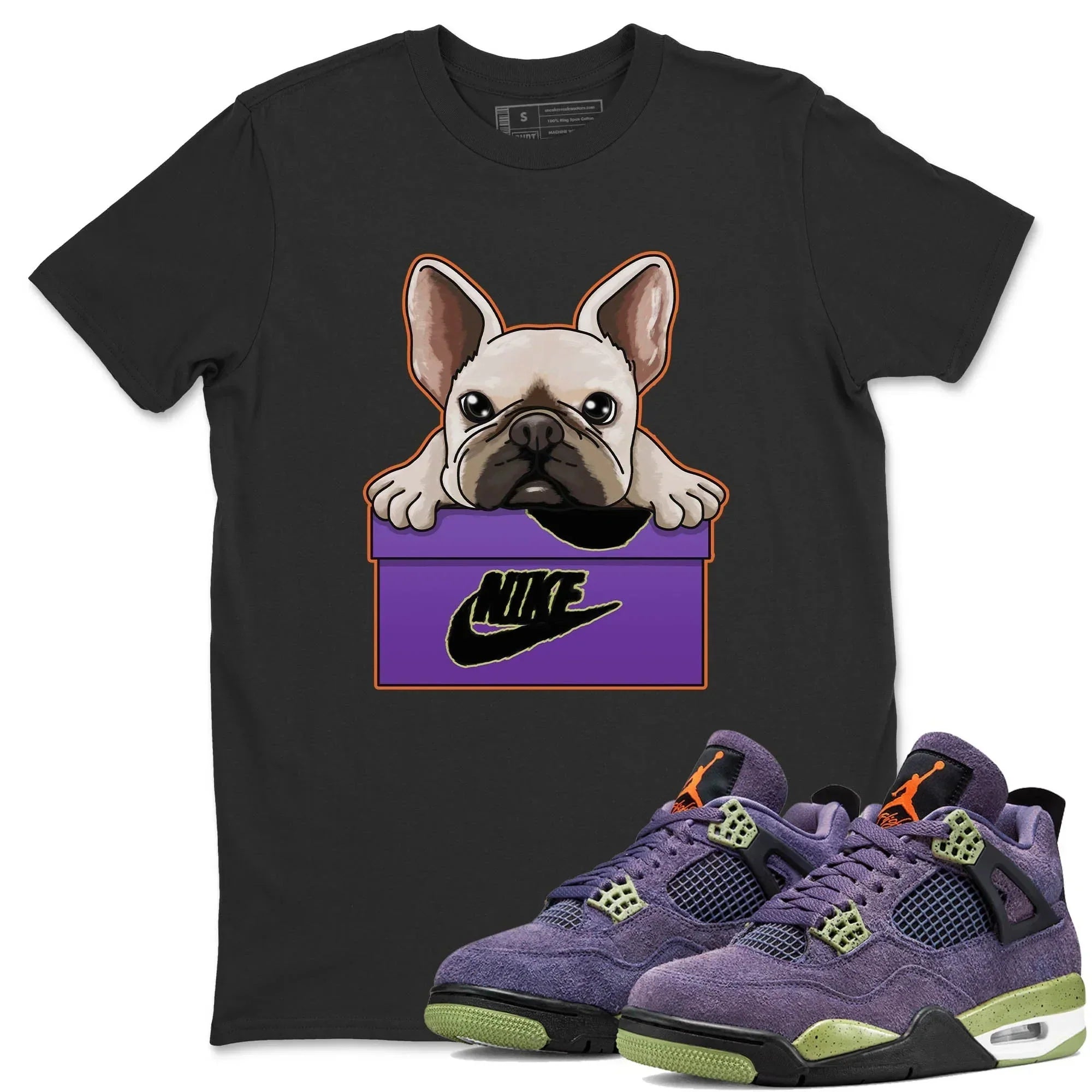 French Bulldog Unisex Tops - Air Jordan 4 Canyon Purple