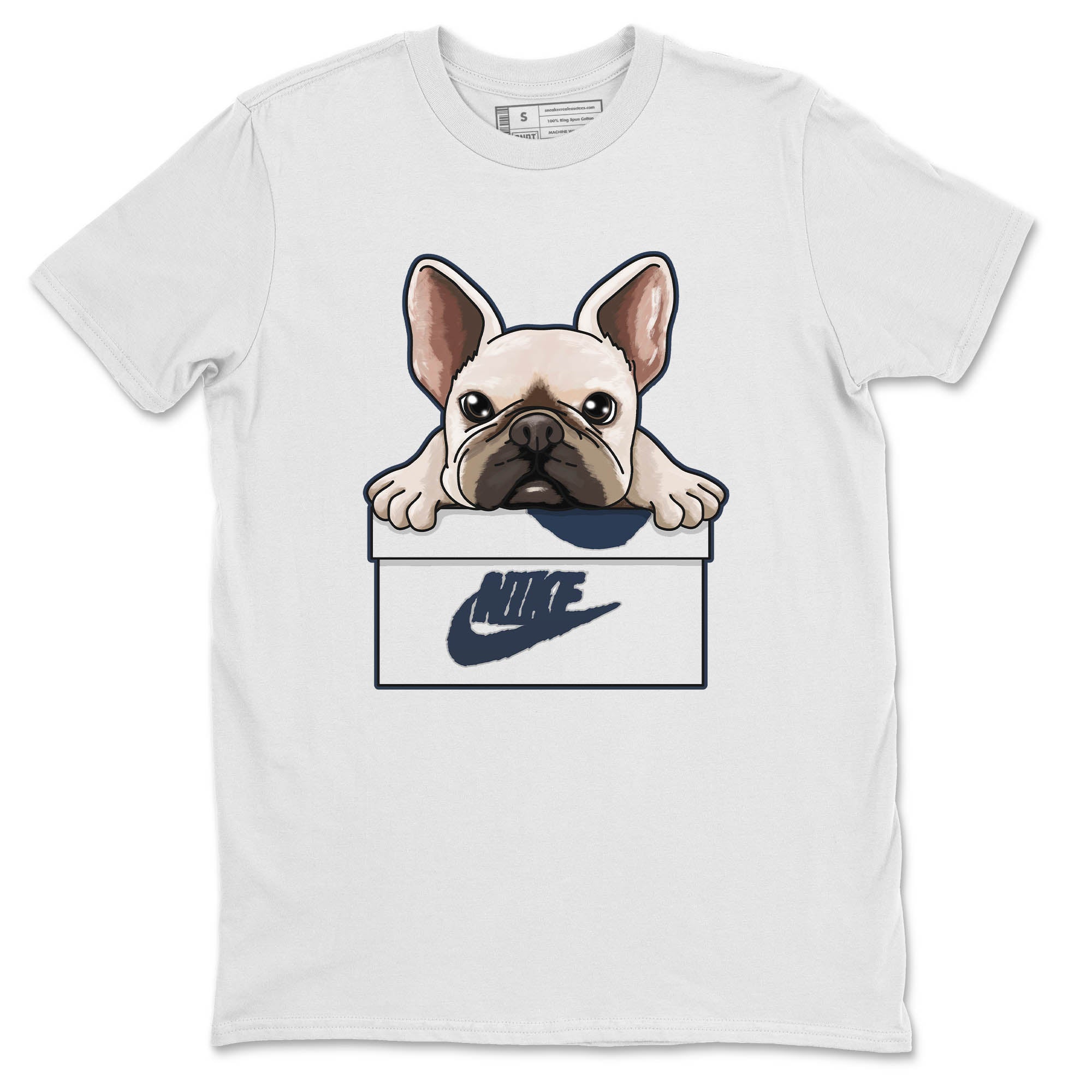 French Bulldog Unisex Tops - Air Jordan 4 Midnight Navy