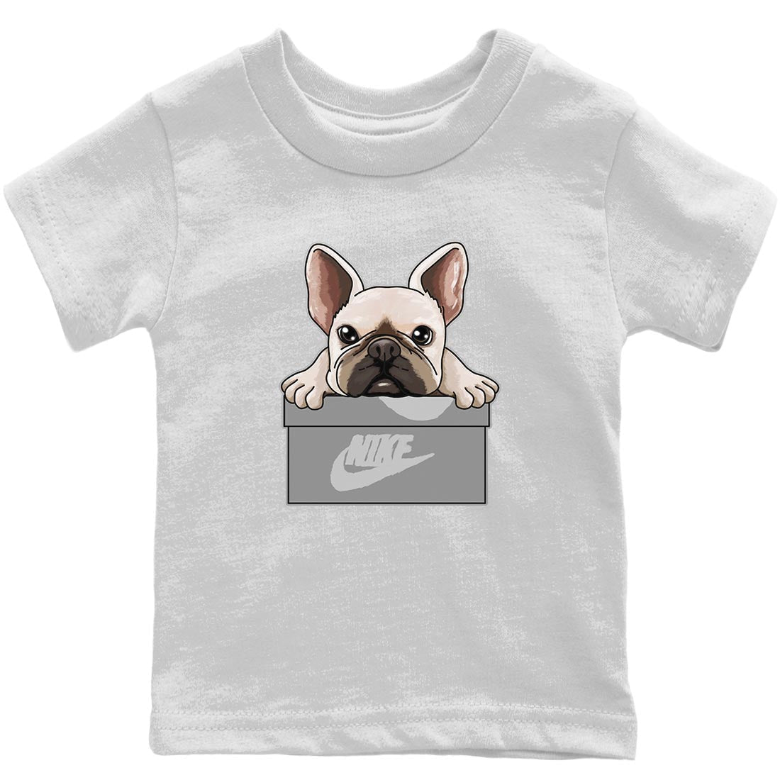 French Bulldog Kids Tops - Air Jordan 4 Military Black
