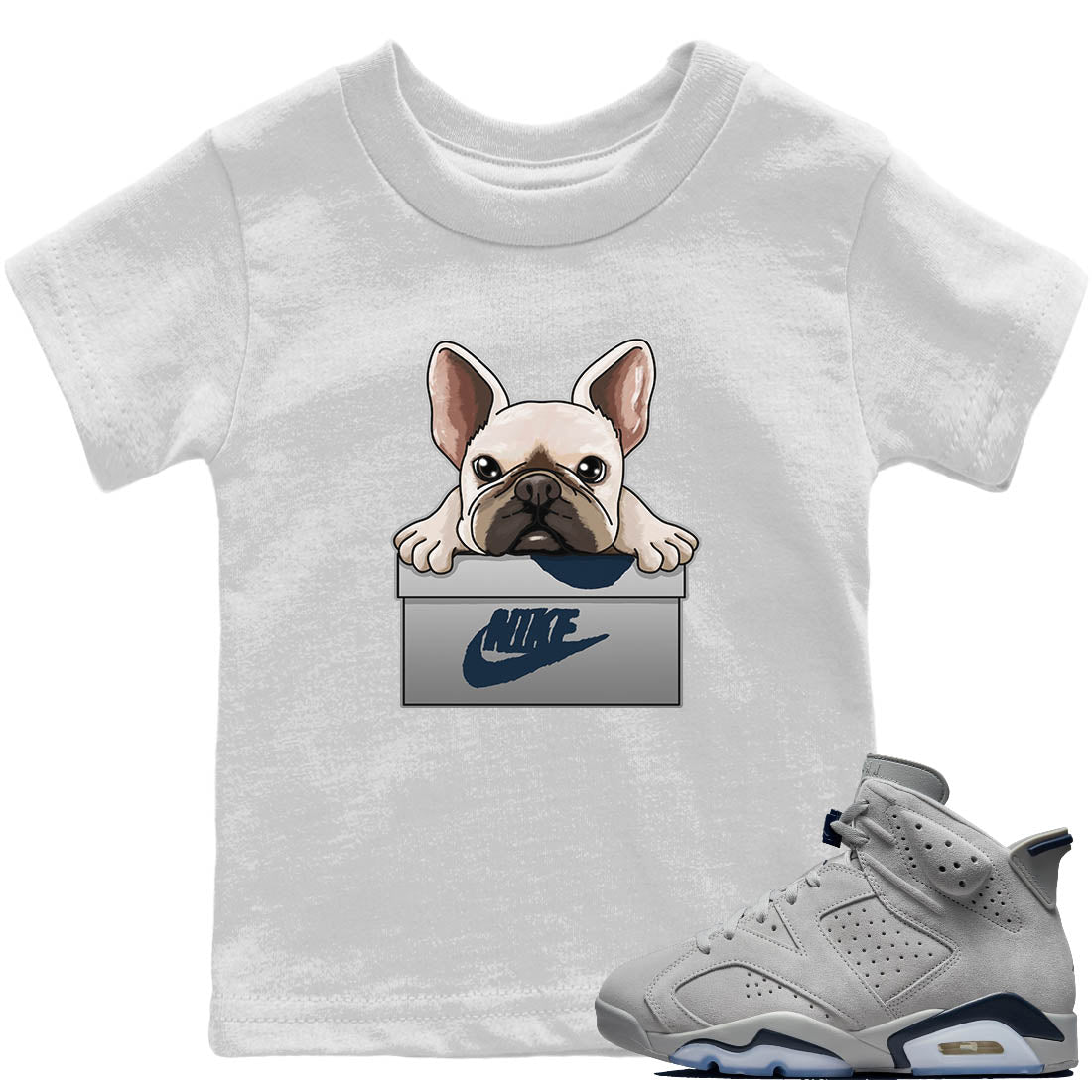 French Bulldog Kids Tops - Air Jordan 6 Georgetown