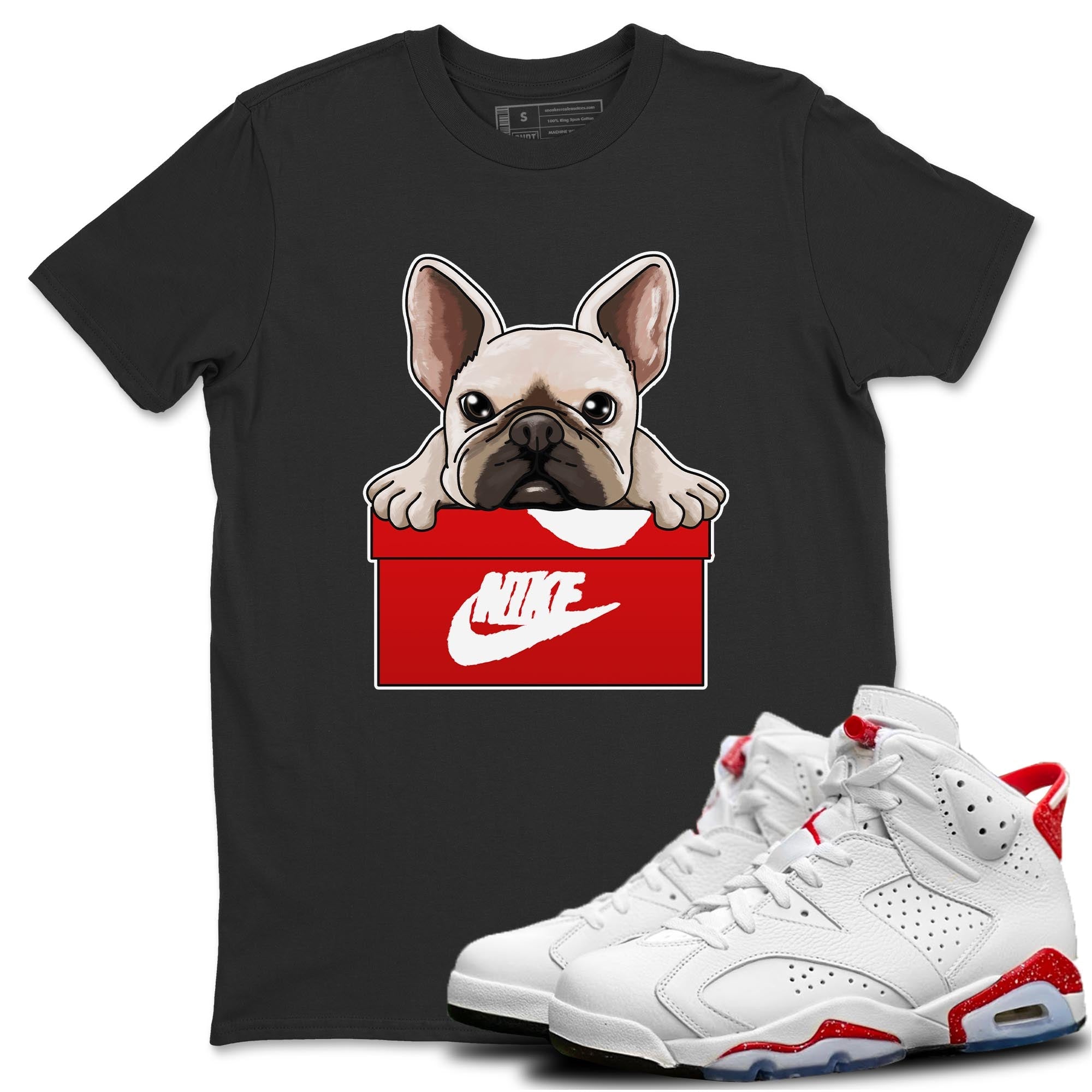 French Bulldog Unisex Tops - Air Jordan 6 Red Velvet Cookies