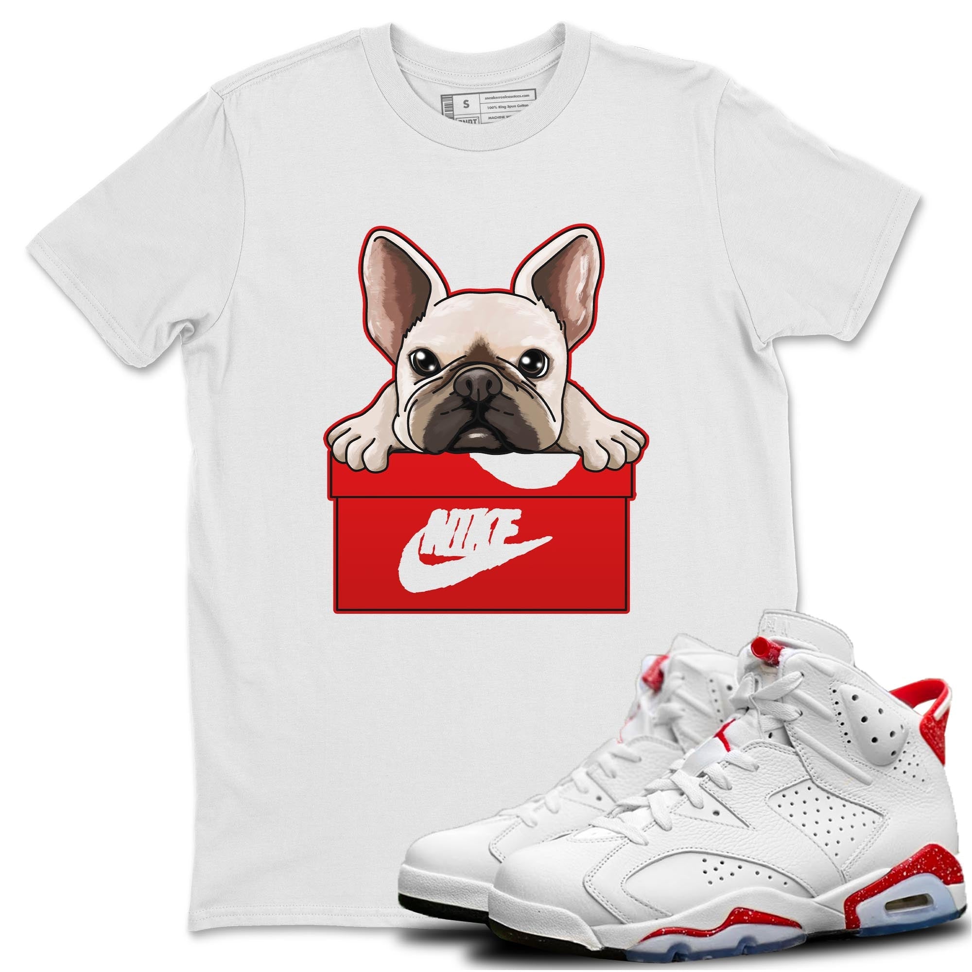 French Bulldog Unisex Tops - Air Jordan 6 Red Velvet Cookies