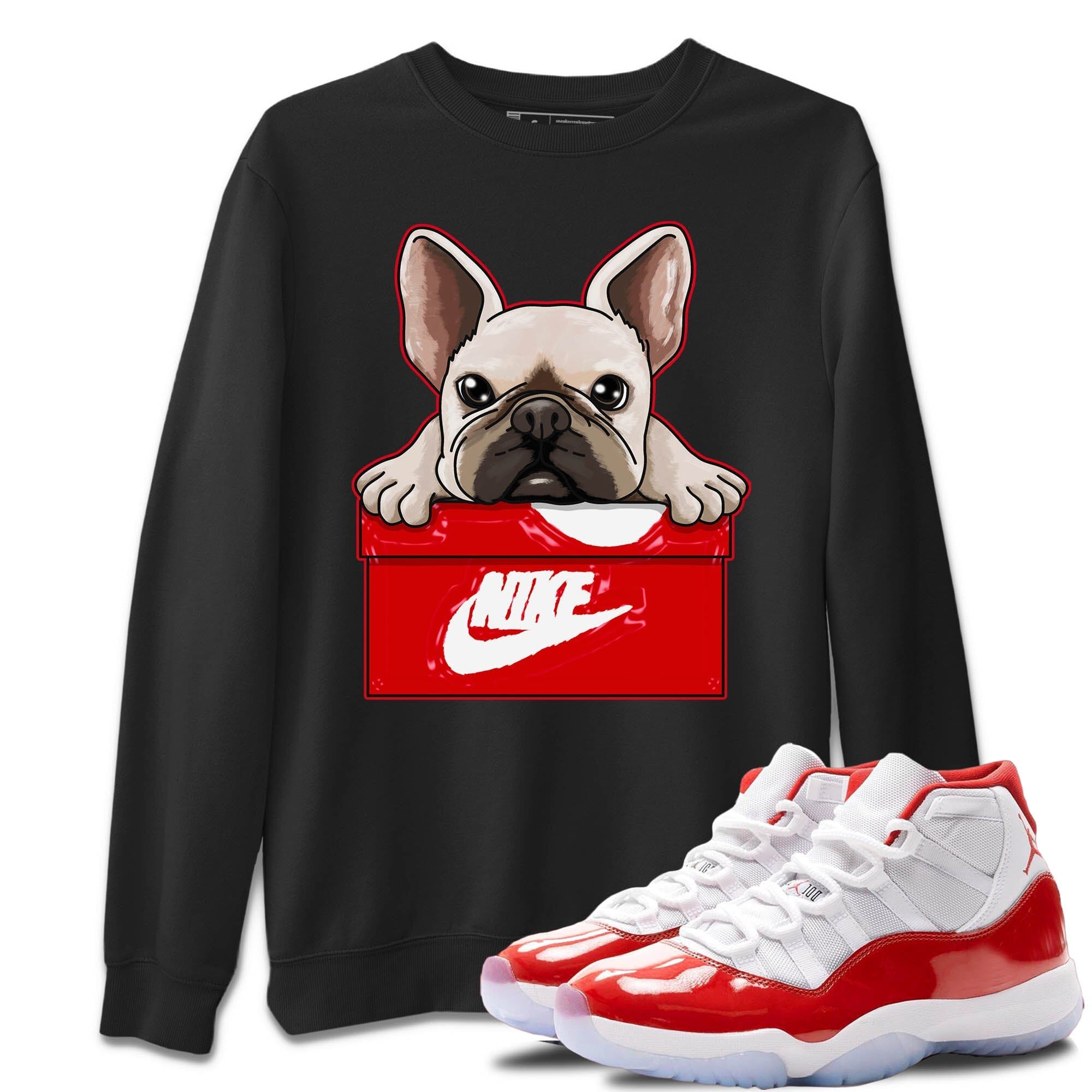 French Bullodg Unisex Tops - Air Jordan 11 Cherry