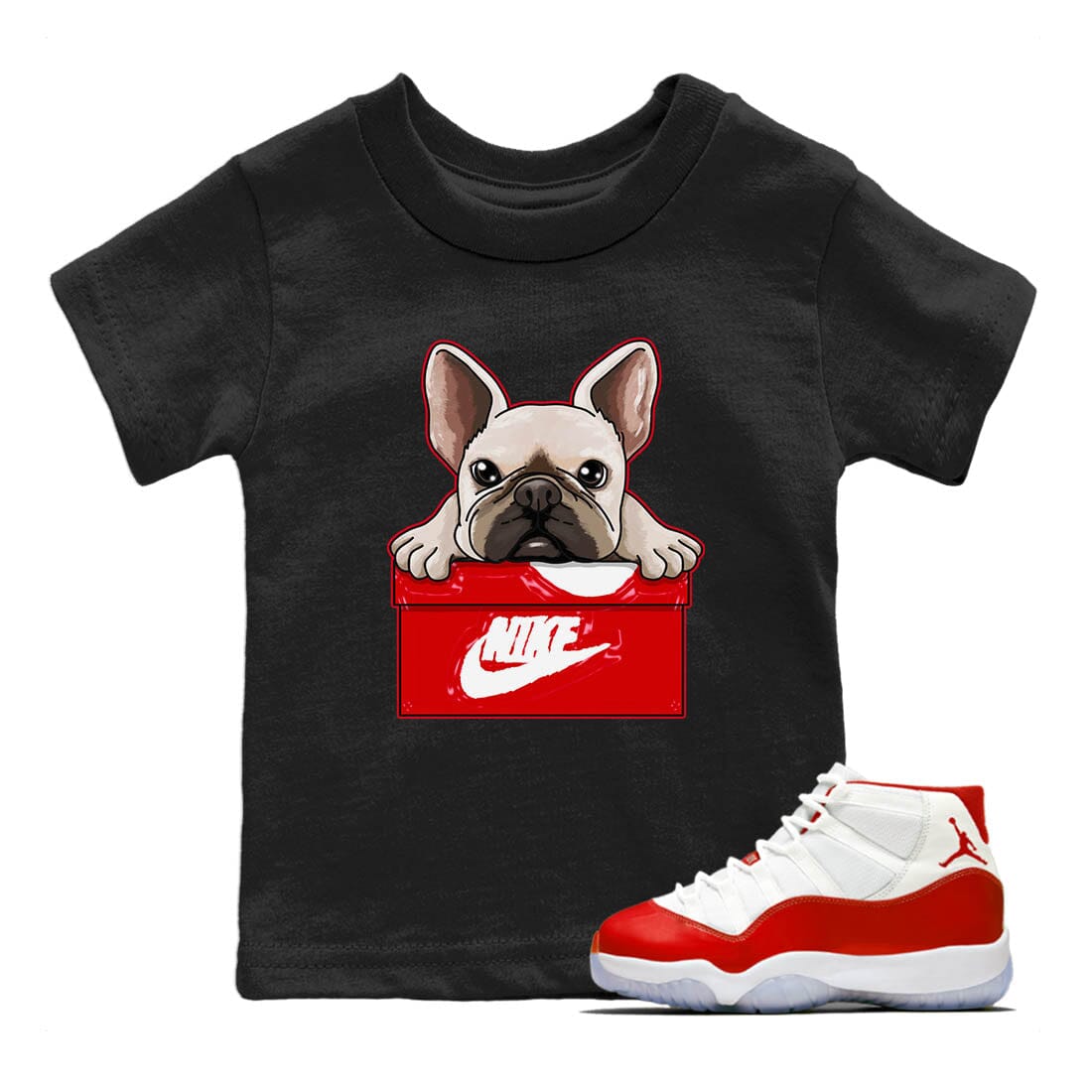 French Bullodg Kids Tops - Air Jordan 11 Cherry