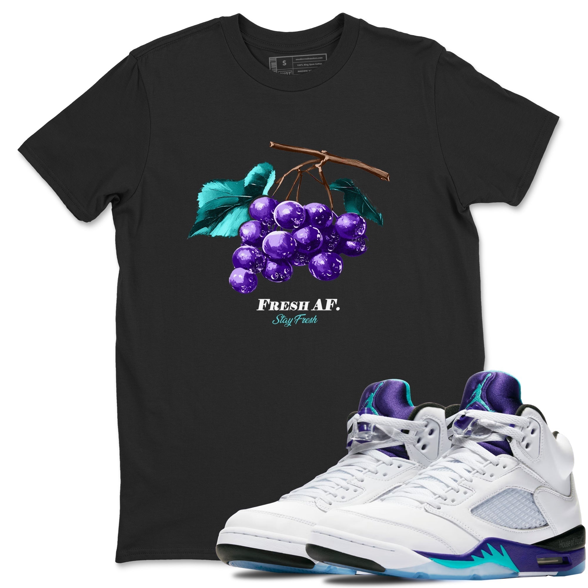 Fresh Grape snkmatch Tees - Air Jordan 5 Grape