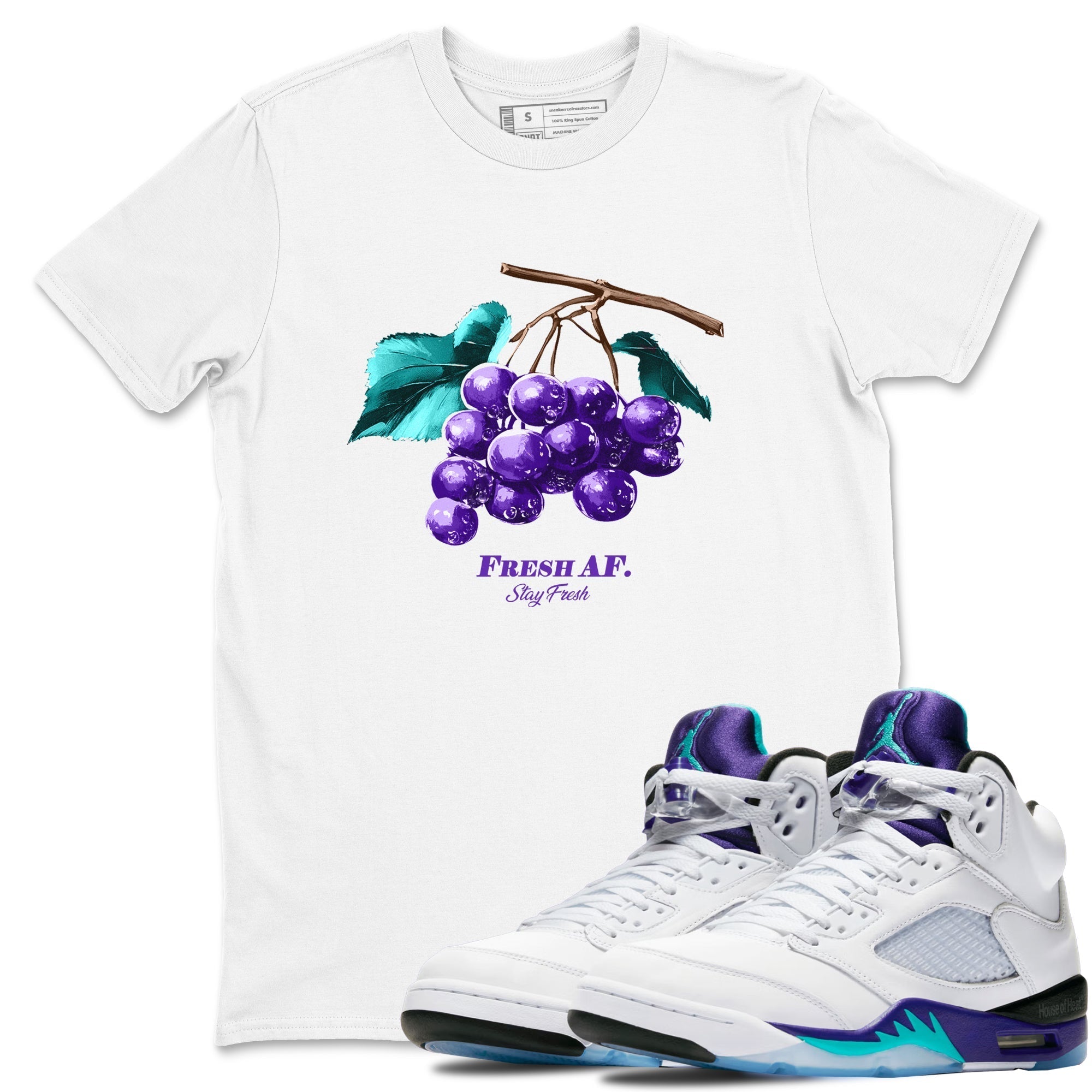 Fresh Grape snkmatch Tees - Air Jordan 5 Grape
