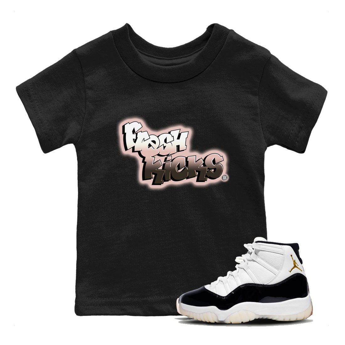 Fresh Kicks snkmatch Tee Kids - Air Jordan 11 Neapolitan
