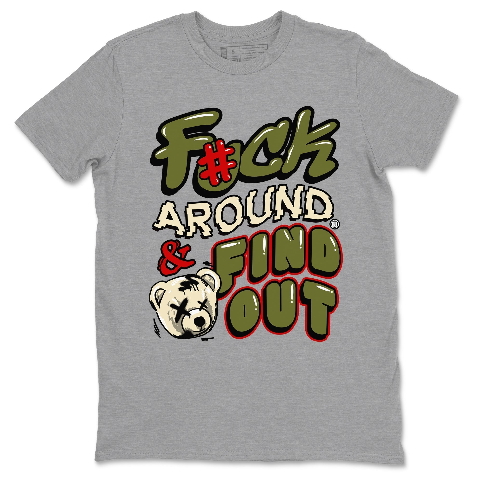 Fuck Around And Find Out snkmatch Tees - Air Jordan 1 Travis Scott Medium Olive
