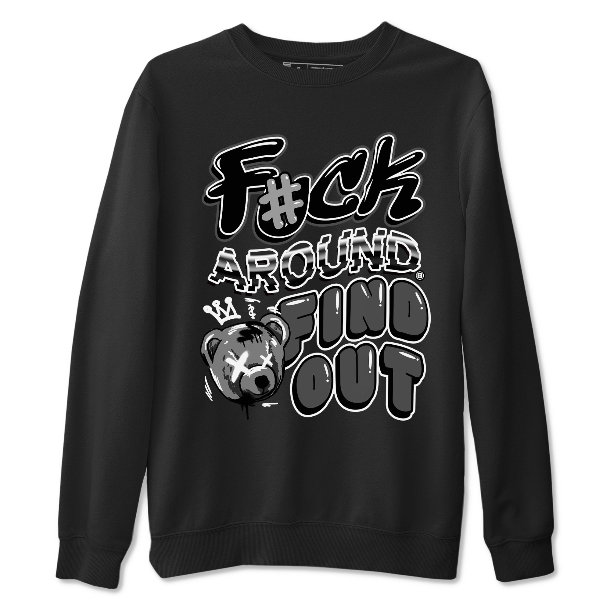 Fuck Around And Find Out snkmatch Tees - Air Jordan 12 Black Wolf Grey