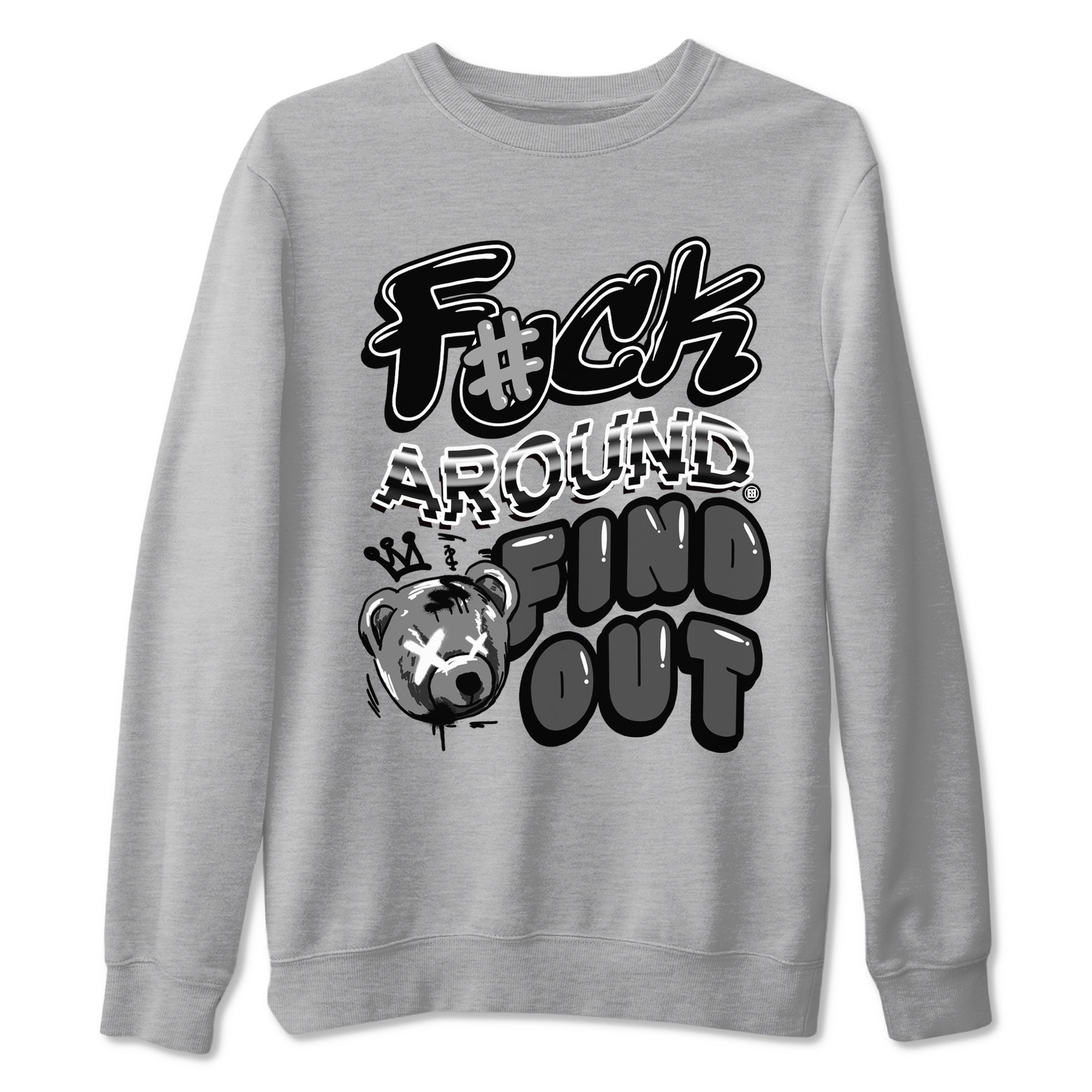 Fuck Around And Find Out snkmatch Tees - Air Jordan 12 Black Wolf Grey