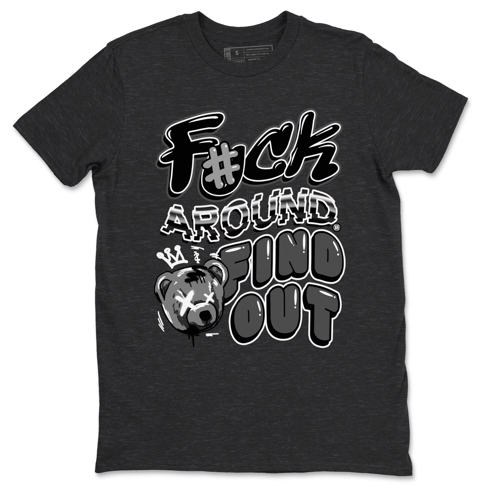 Fuck Around And Find Out snkmatch Tees - Air Jordan 12 Black Wolf Grey
