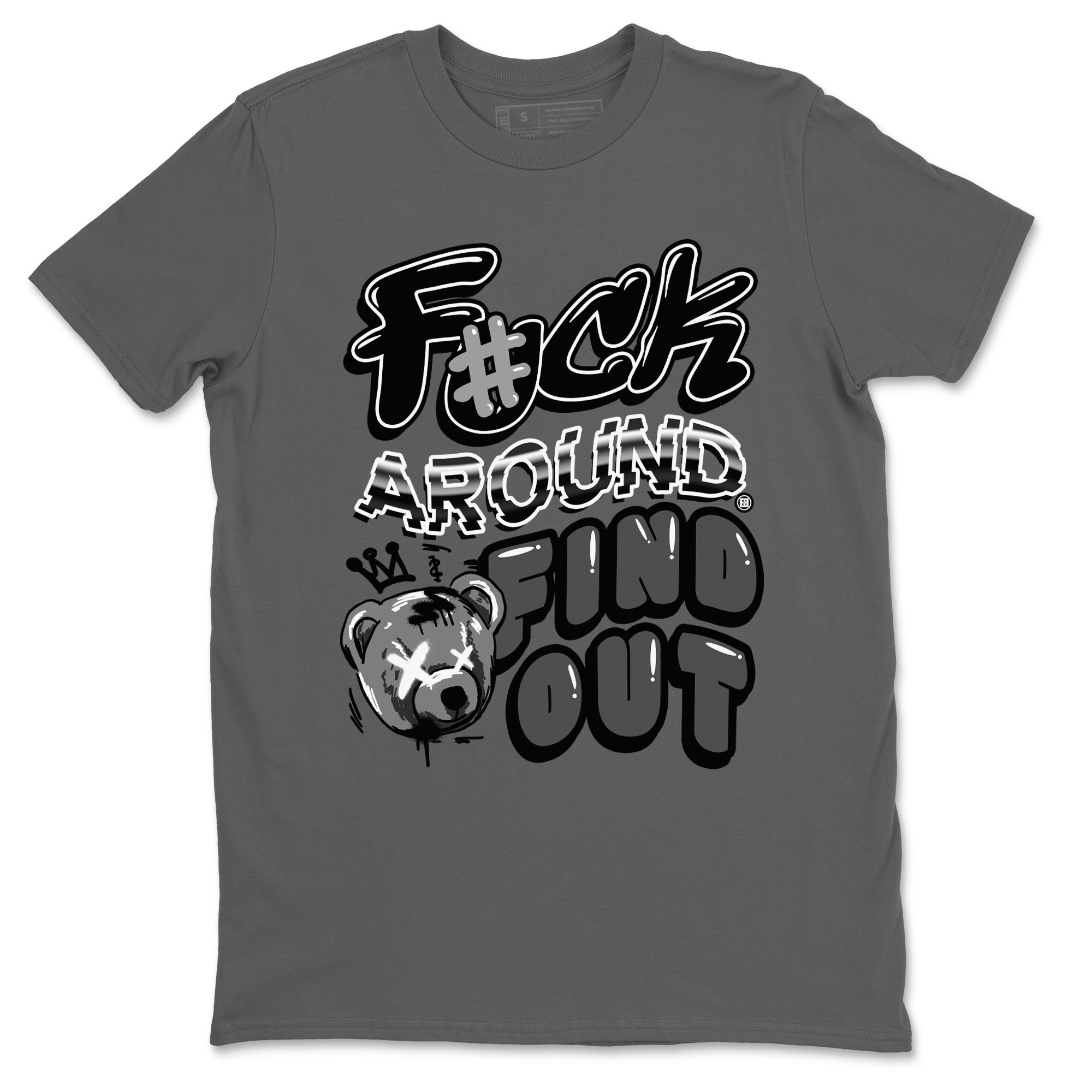Fuck Around And Find Out snkmatch Tees - Air Jordan 12 Black Wolf Grey