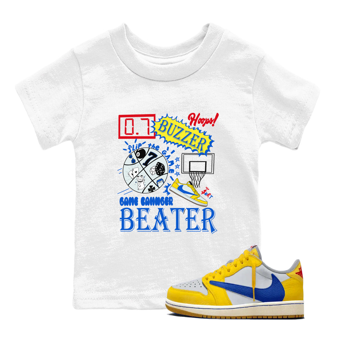 Game Changer snkmatch Tees Kids - Air Jordan 1 Travis Scott Canary