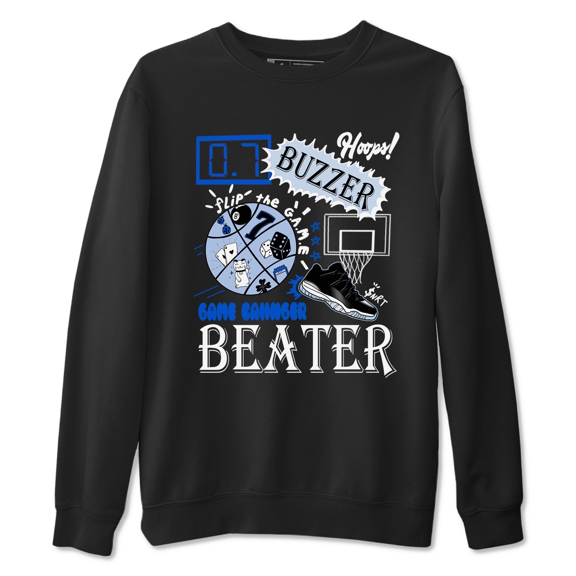 Game Changer snkmatch Tees - Air Jordan 11 Black and Varsity Royal