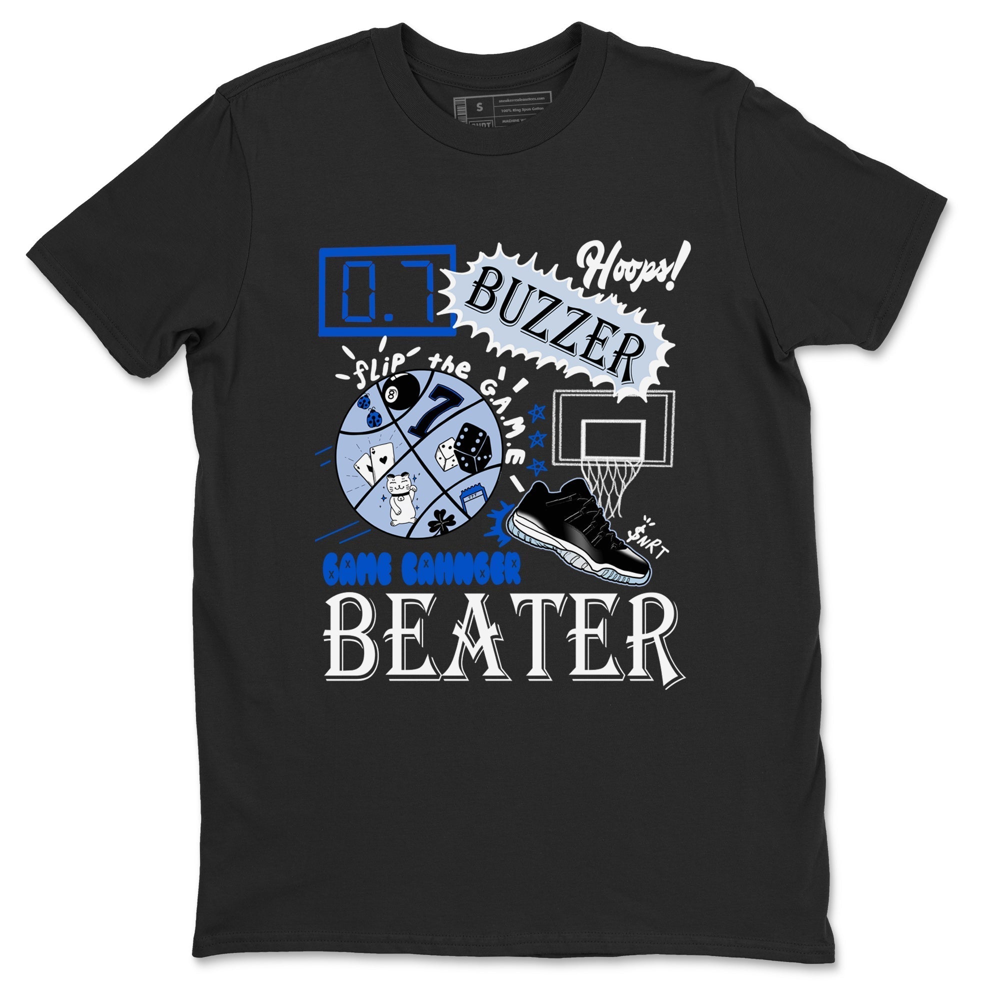 Game Changer snkmatch Tees - Air Jordan 11 Black and Varsity Royal