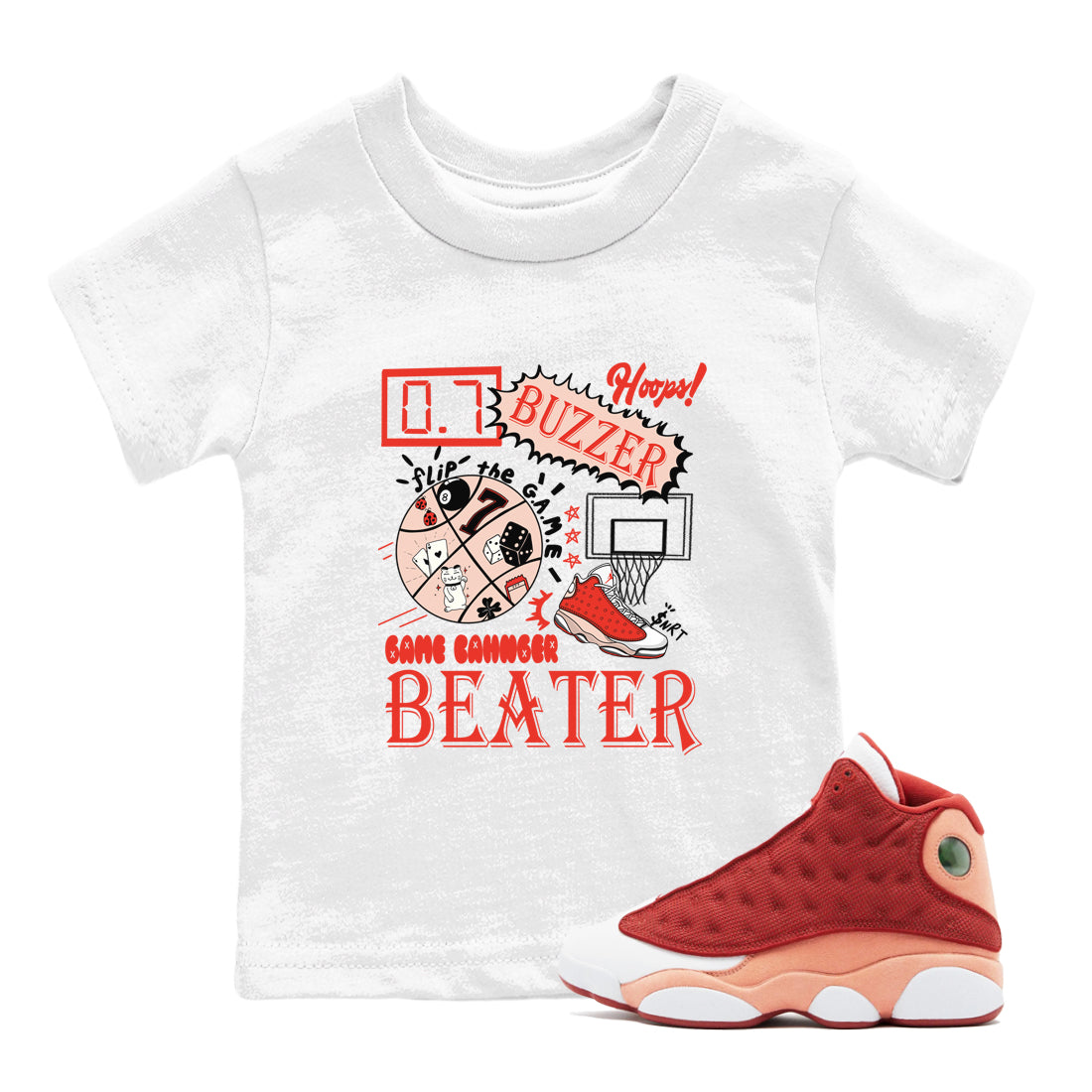 Game Changer snkmatch Tees Kids - Air Jordan 13 Dune Red