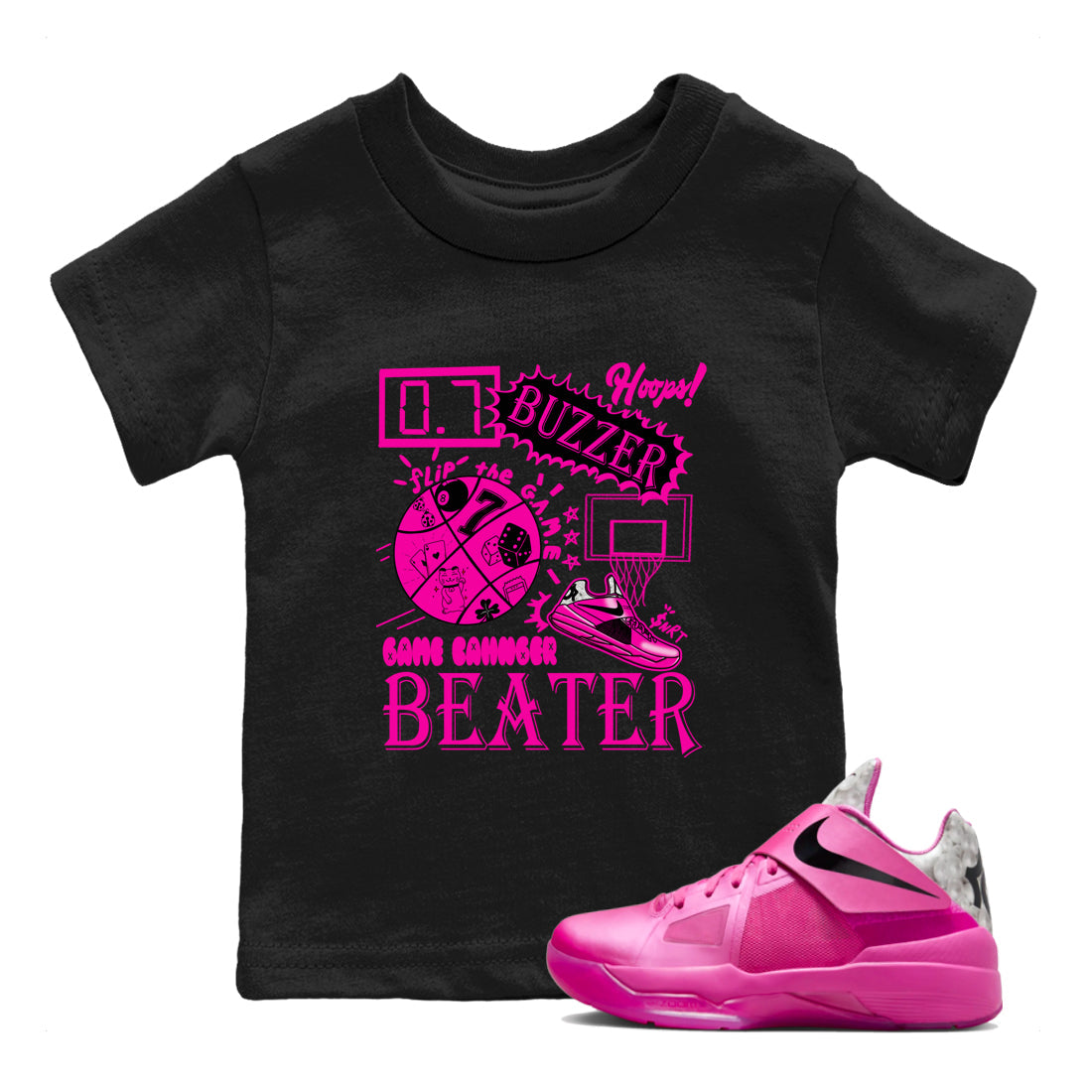 Game Changer snkmatch Tees Kids - Nike KD 4 Aunt Pearl