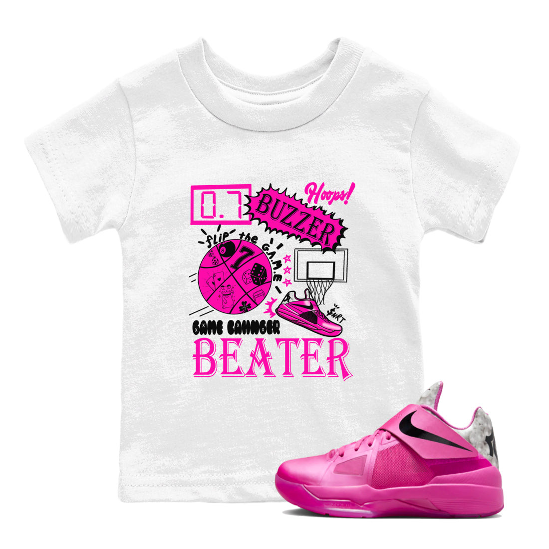 Game Changer snkmatch Tees Kids - Nike KD 4 Aunt Pearl