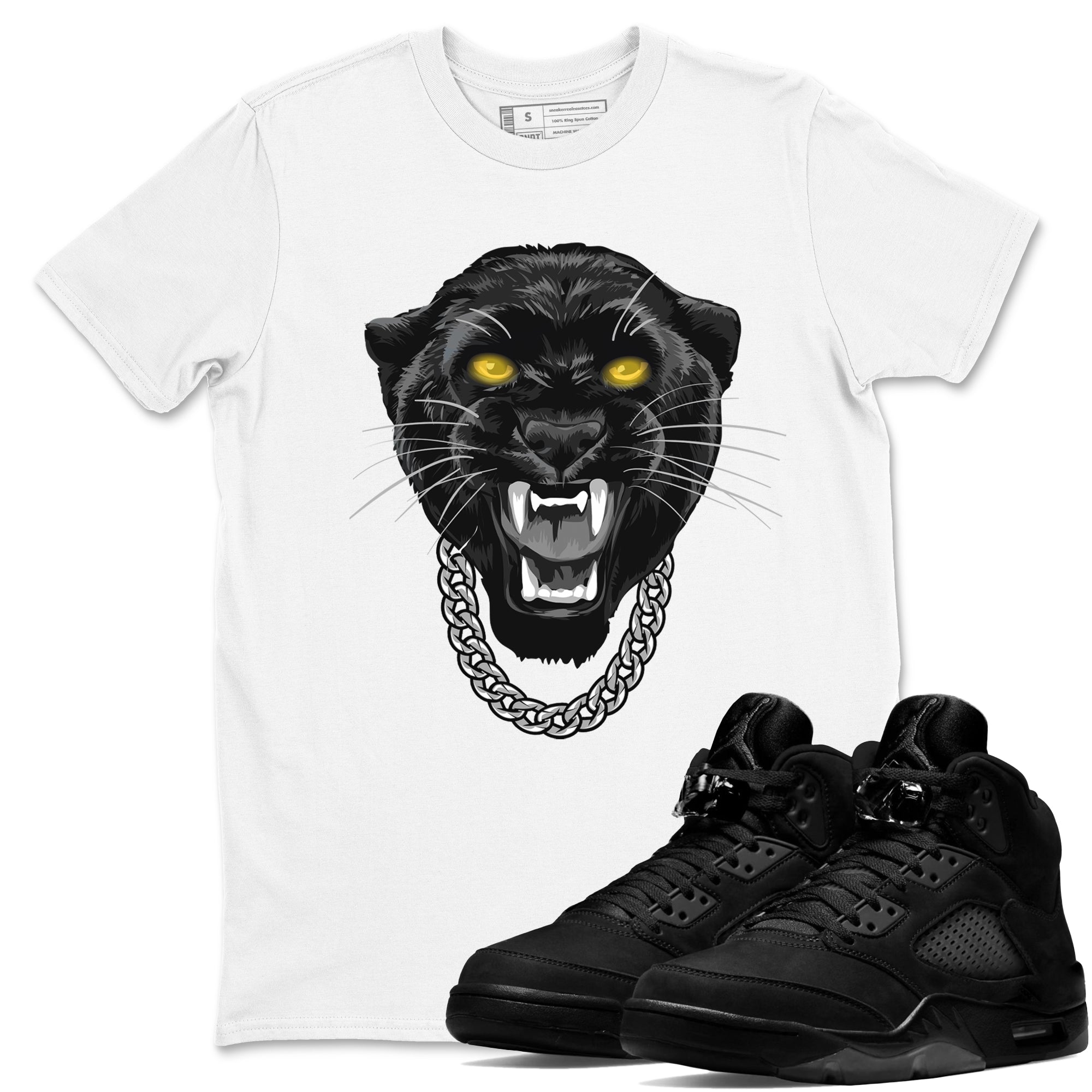 Gangster Black Cat snkmatch Tees - Air Jordan 5 Black Cat