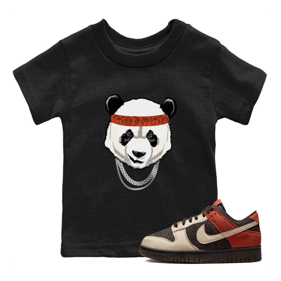 Gangster Panda snkmatch Tee Kids - Dunk Red Panda