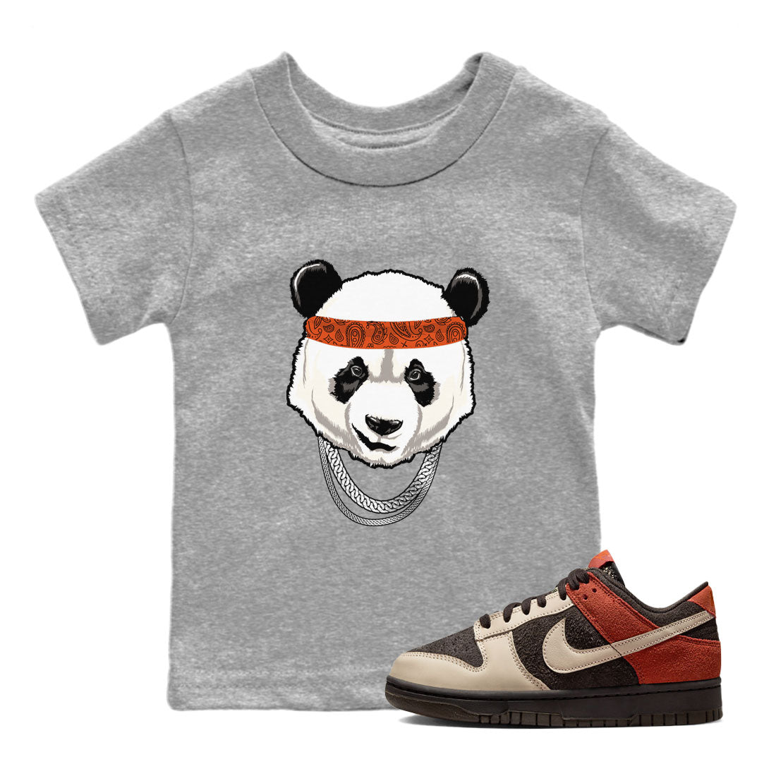 Gangster Panda snkmatch Tee Kids - Dunk Red Panda