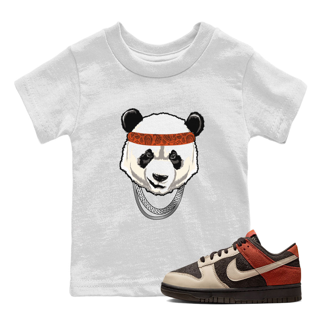 Gangster Panda snkmatch Tee Kids - Dunk Red Panda