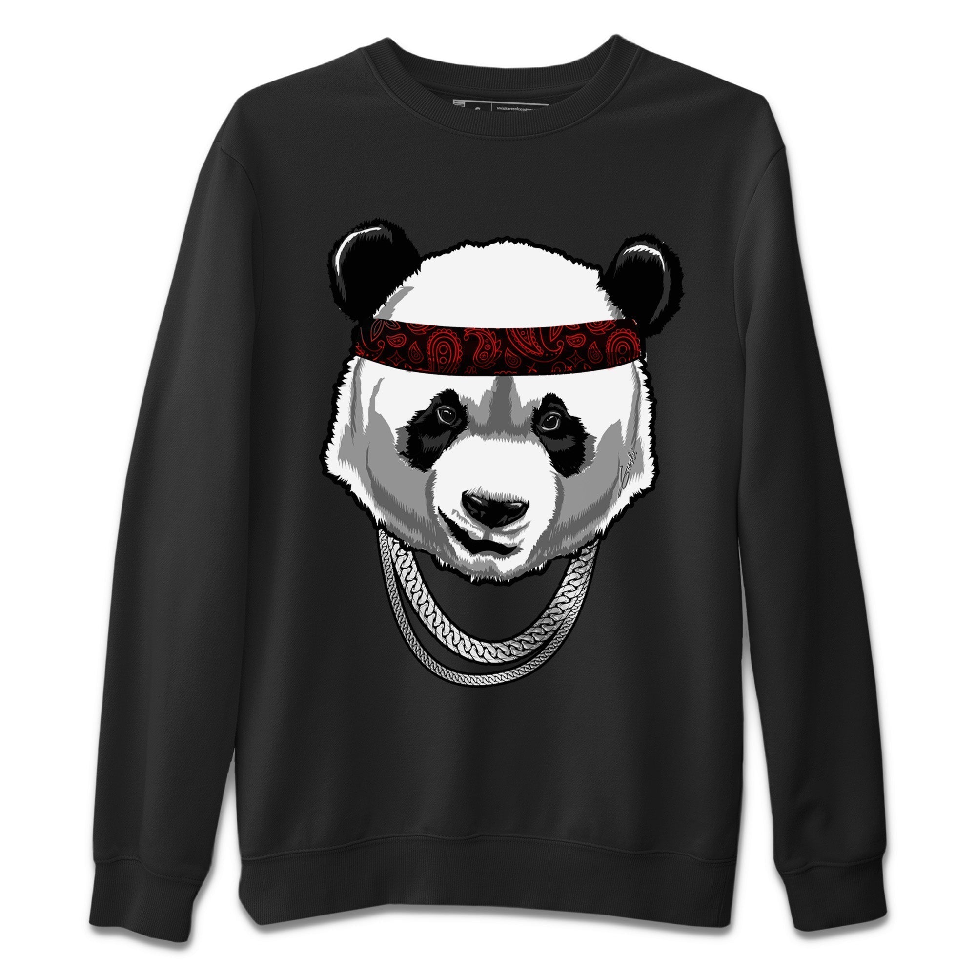 Gangster Panda Unisex Tops - Air Jordan 4 Black Canvas