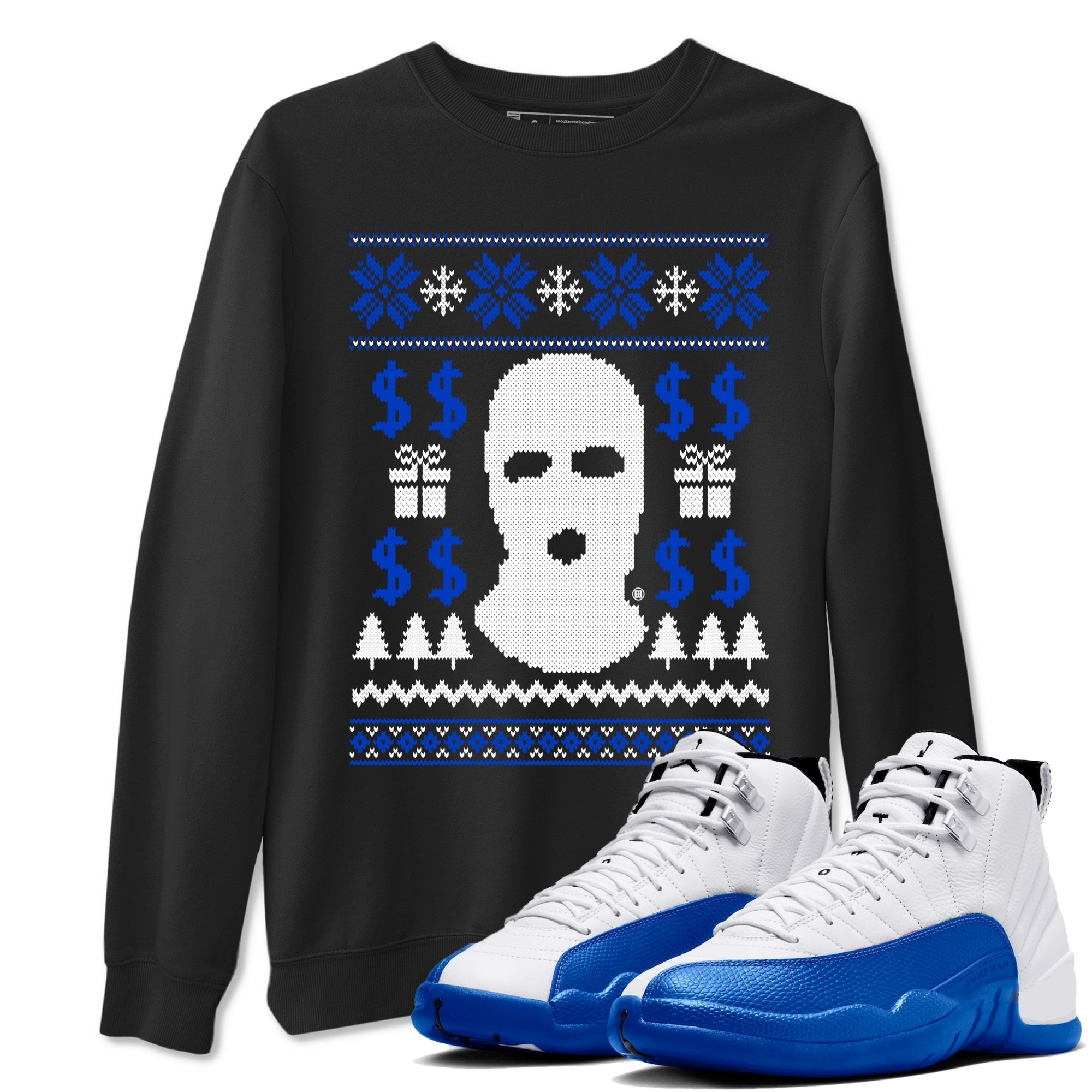 Gangster Ugly Sweater snkmatch Tees - Air Jordan 12 Blueberry