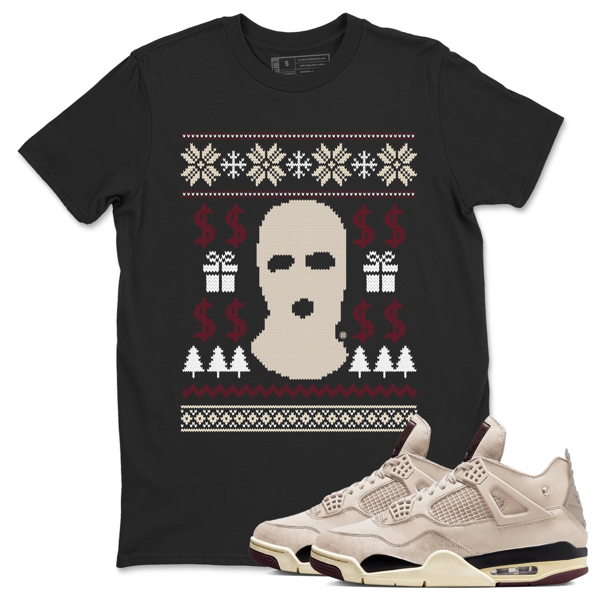 Gangster Ugly Sweater snkmatch Tees - Air Jordan 4 A Ma Maniere x Fossil Stone