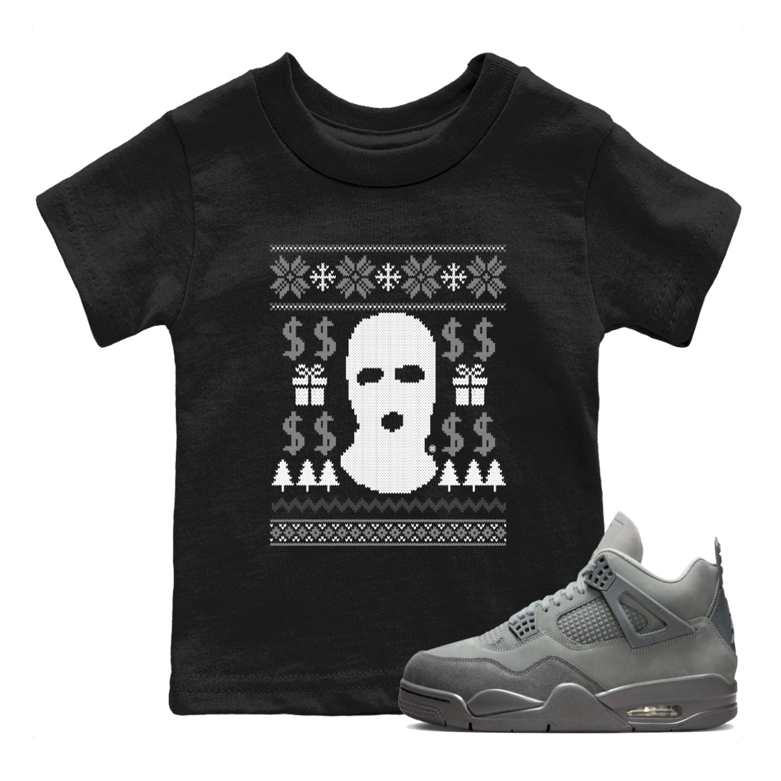 Gangster Ugly Sweater snkmatch Tees Kids - Air Jordan 4 Wet Cement