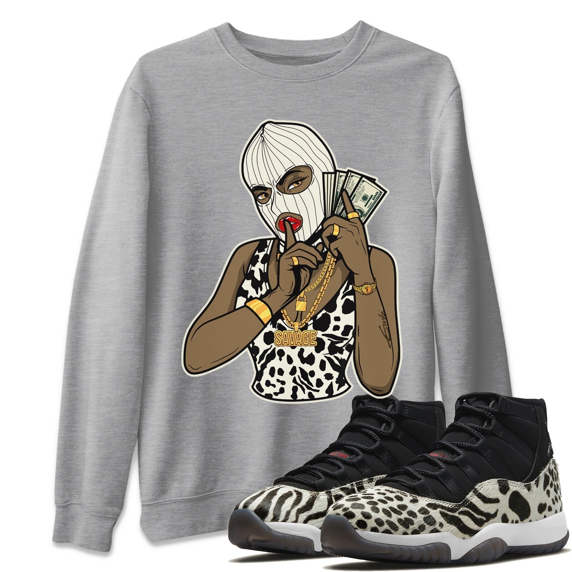 Gangster Women Unisex Tops - Air Jordan 11 Animal Instinct