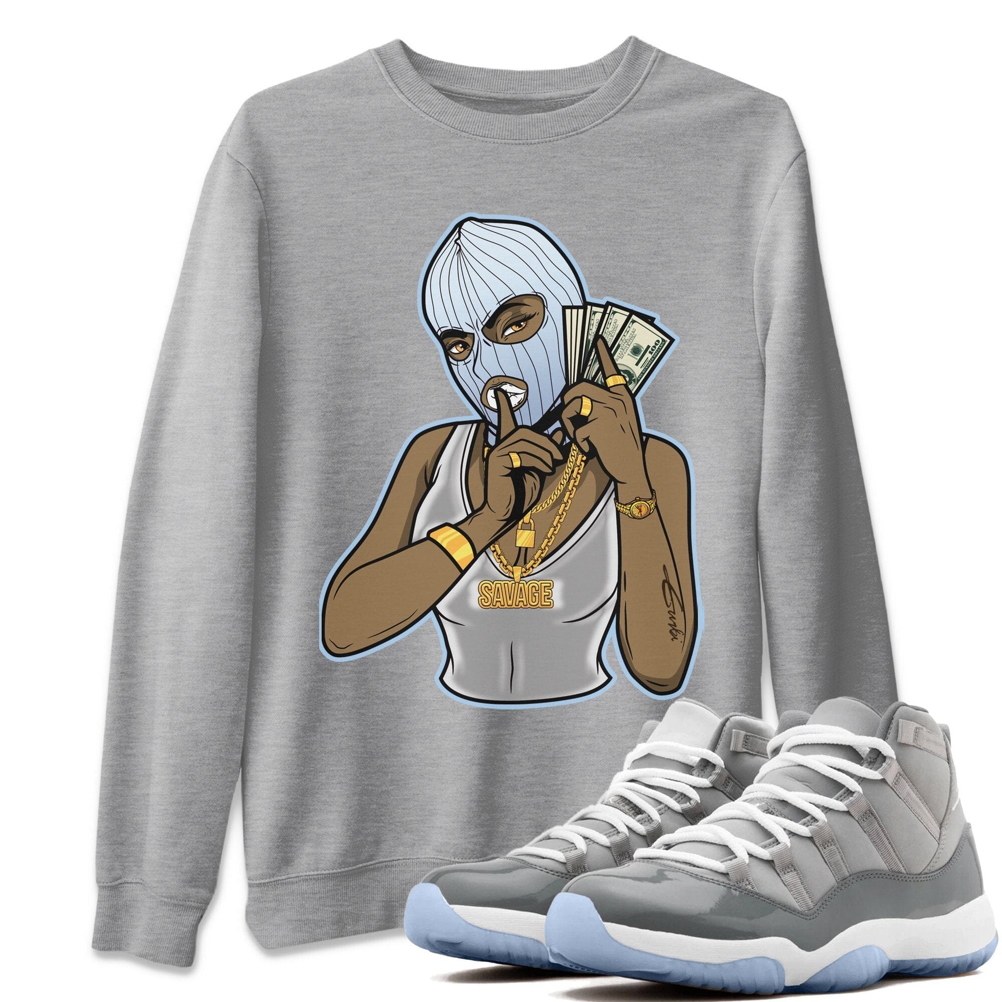 Gangster Women Unisex Tops - Air Jordan 11 Cool Grey
