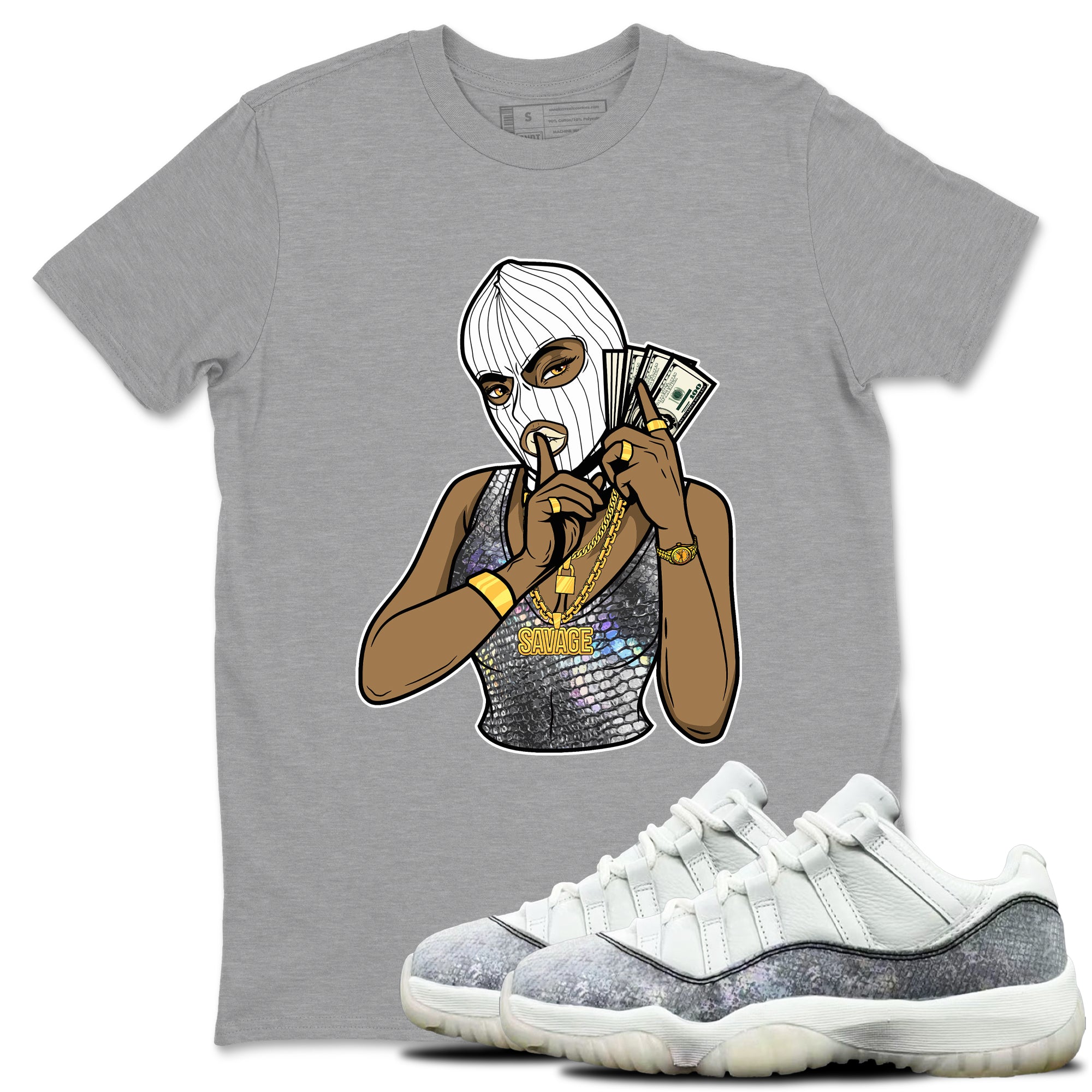Gangster Women snkmatch Tees - Air Jordan 11 Year Of The Snake