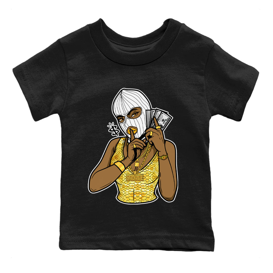 Gangster Women Kids Tops - Air Jordan 11 Yellow Python