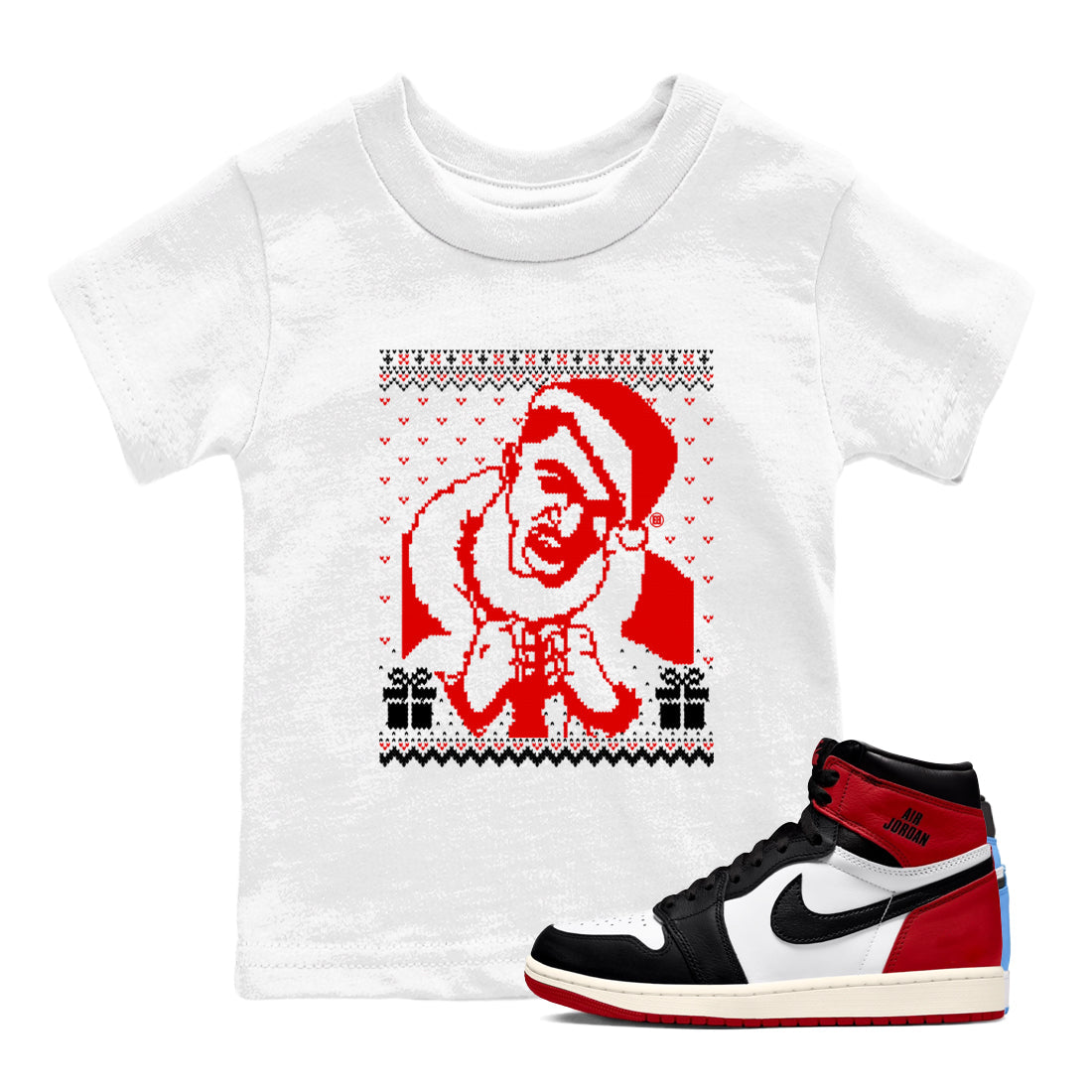 Gangster Wrapper snkmatch Tees Kids - Air Jordan 1 Black Toe Reimagined
