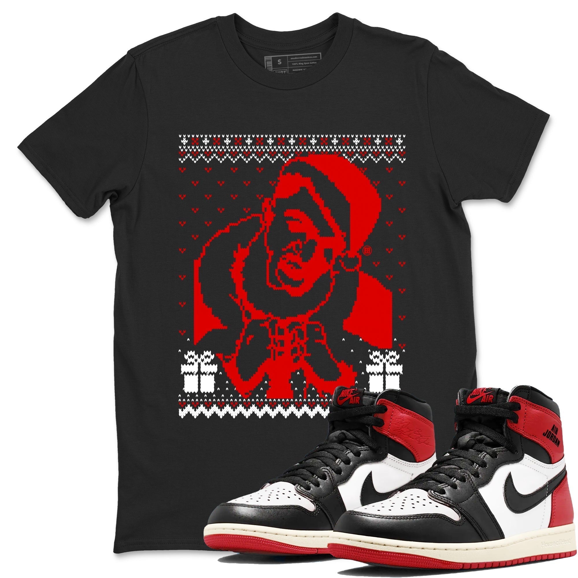 Gangster Wrapper snkmatch Tees - Air Jordan 1 Black Toe Reimagined