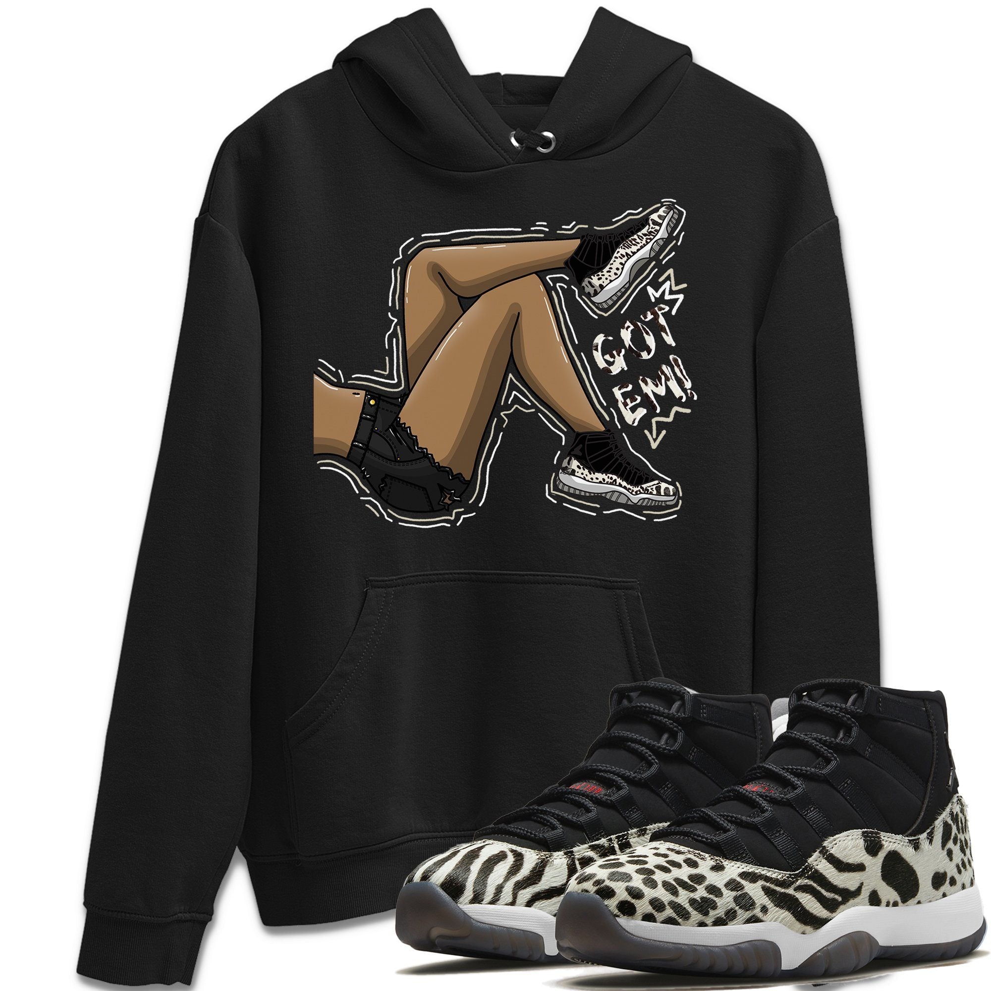 Get Em Legs Unisex Tops - Air Jordan 11 Animal Instinct