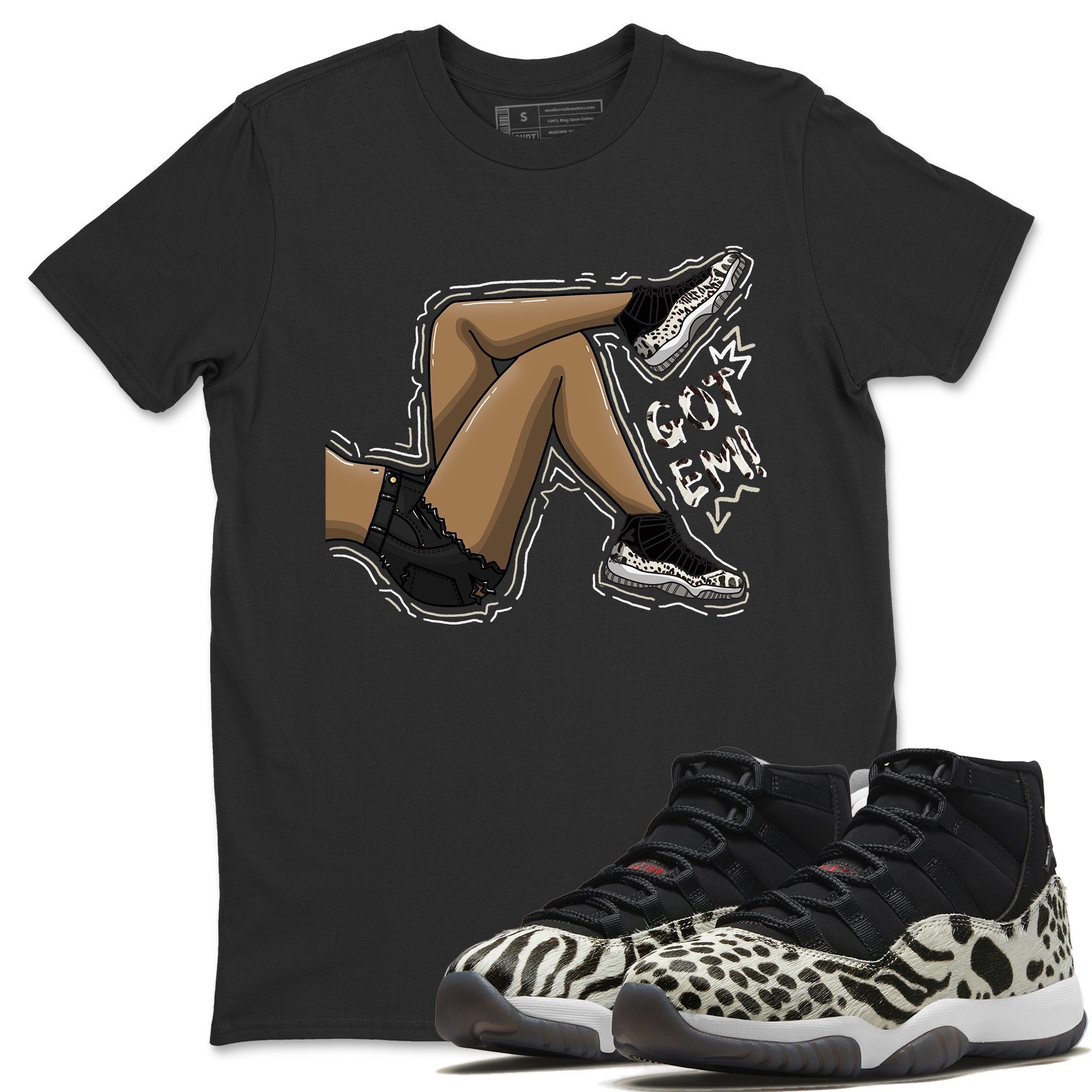 Get Em Legs Unisex Tops - Air Jordan 11 Animal Instinct