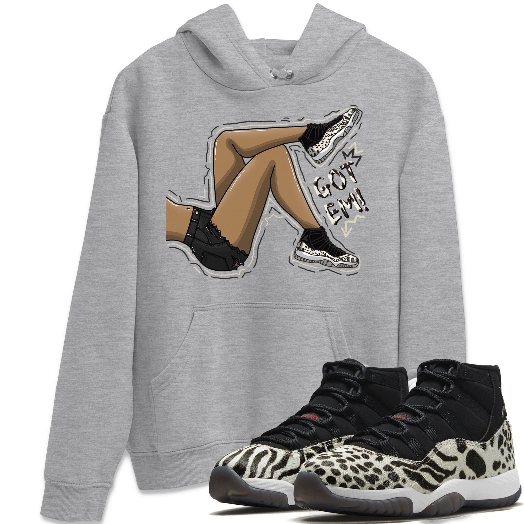 Get Em Legs Unisex Tops - Air Jordan 11 Animal Instinct