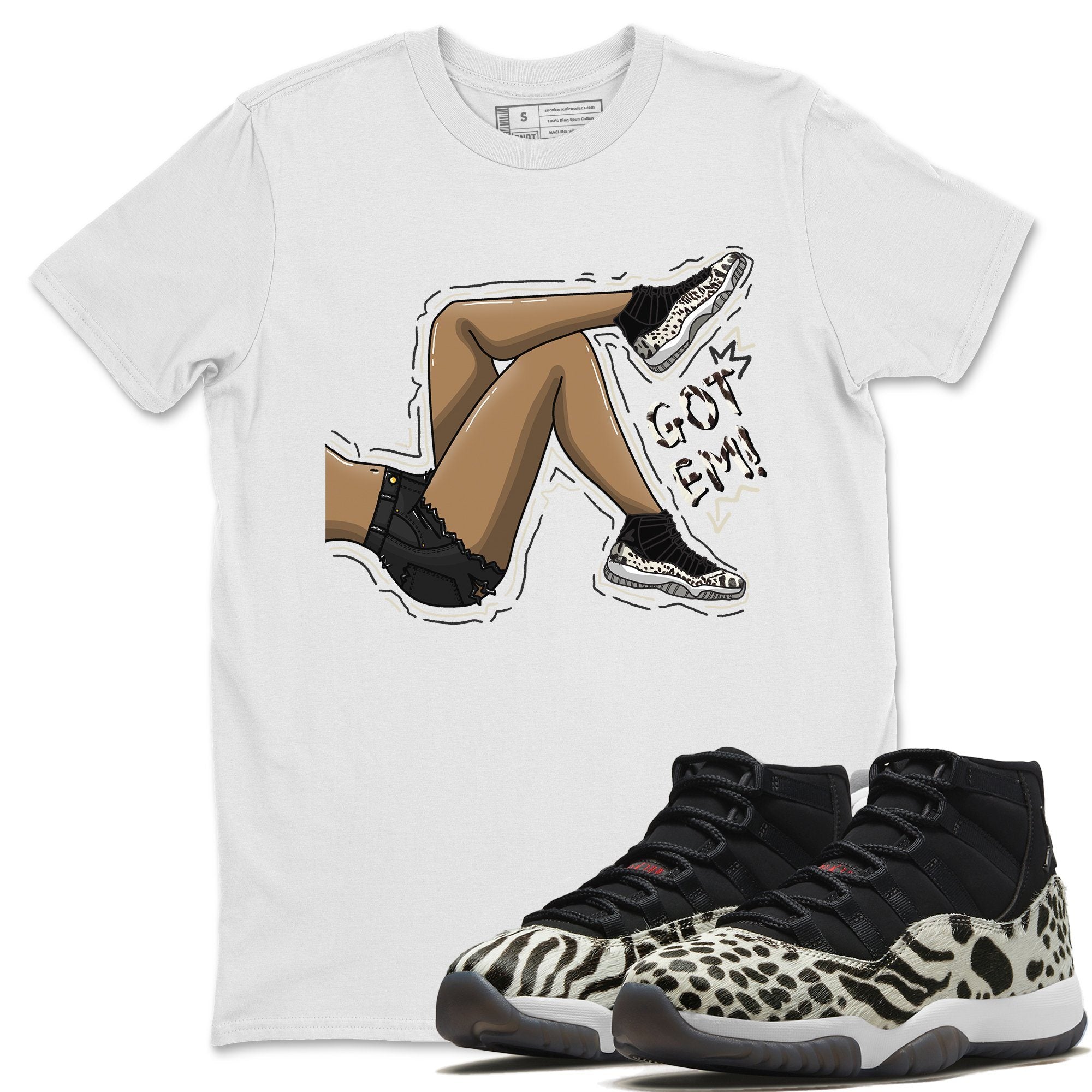 Get Em Legs Unisex Tops - Air Jordan 11 Animal Instinct