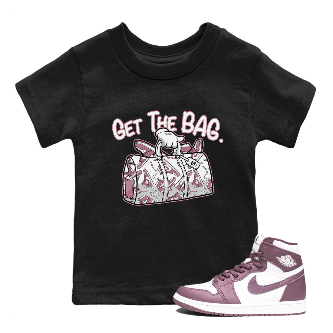 Get The Bag snkmatch Tee Kids - Air Jordan 1 Mauve