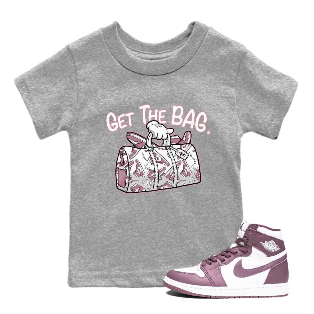 Get The Bag snkmatch Tee Kids - Air Jordan 1 Mauve