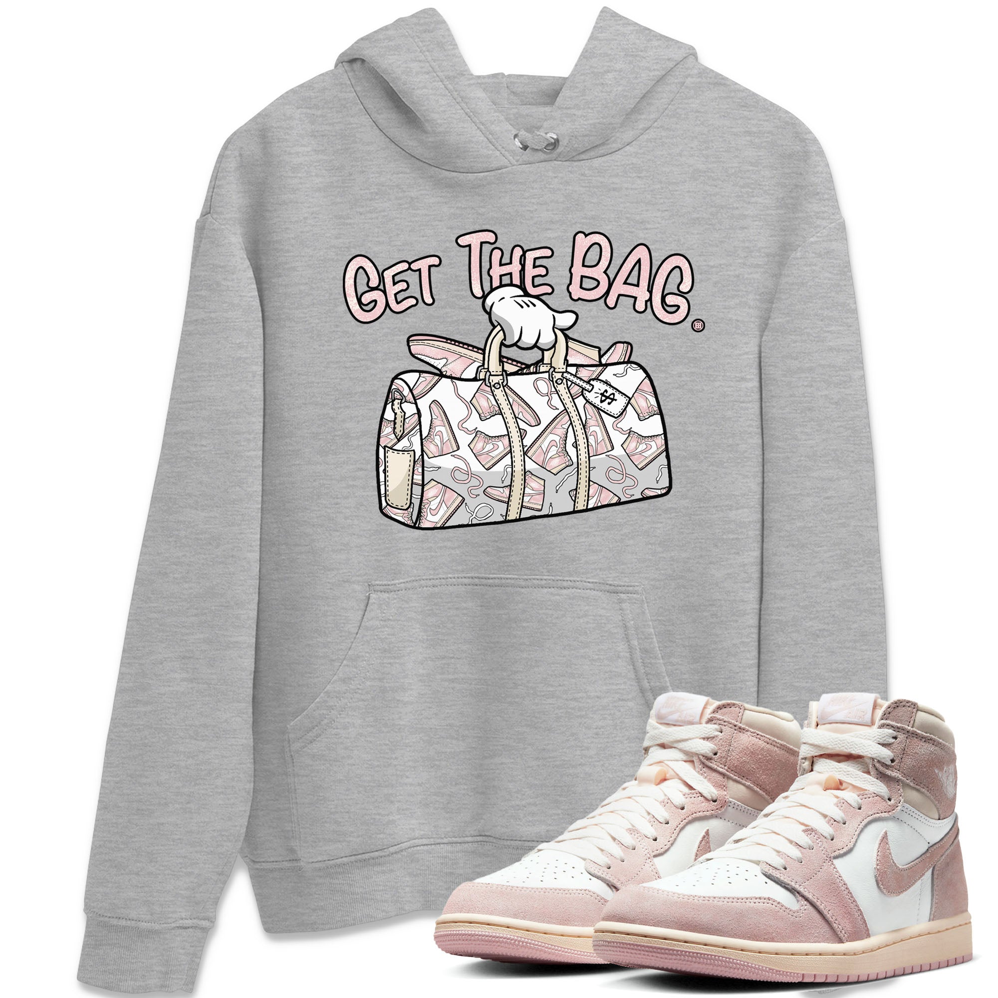 Get The Bag Unisex Tops - Air Jordan 1 Washed Pink