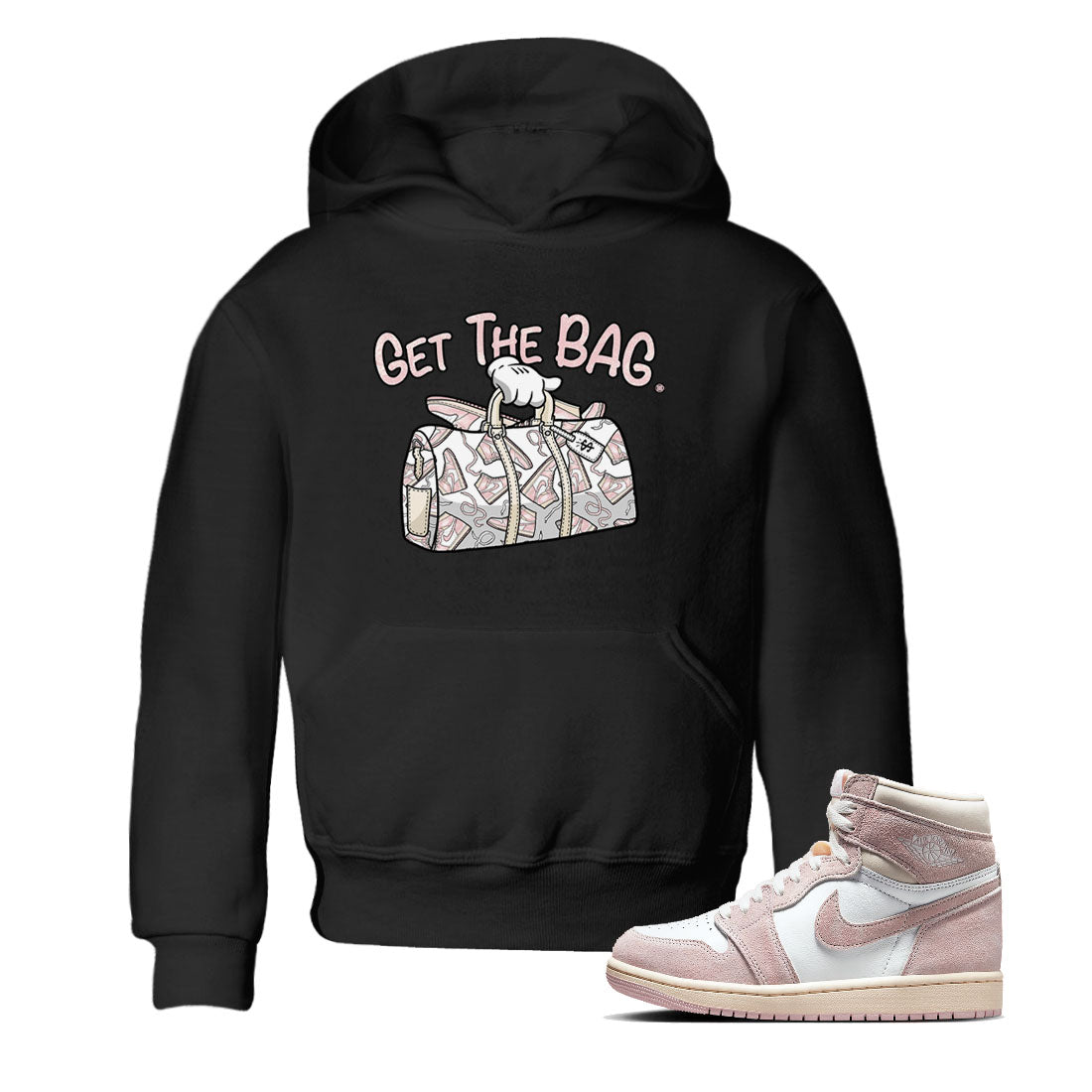 Get The Bag Kids Tops - Air Jordan 1 Washed Pink