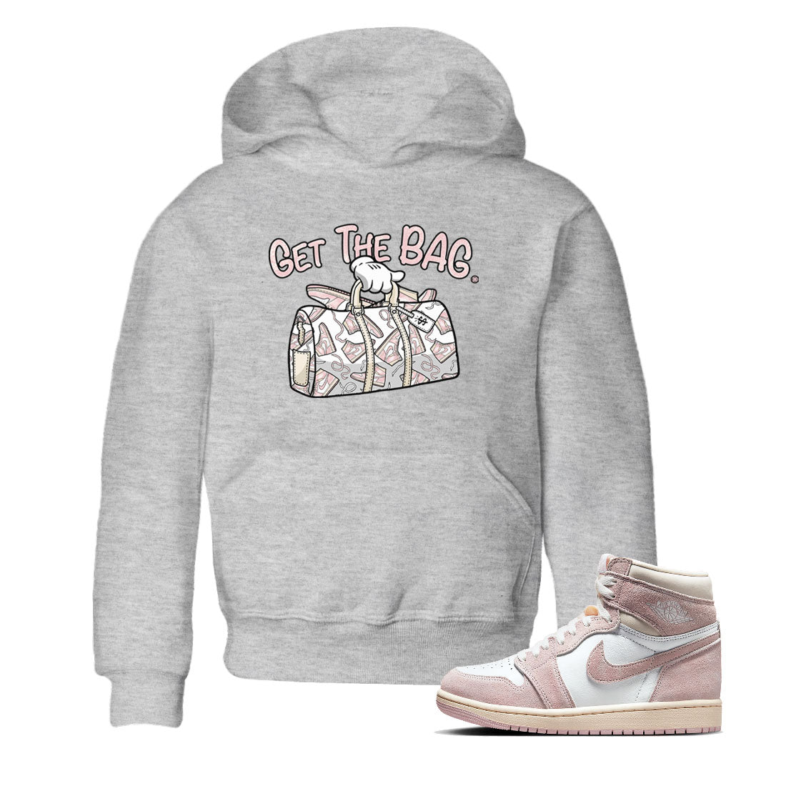 Get The Bag Kids Tops - Air Jordan 1 Washed Pink