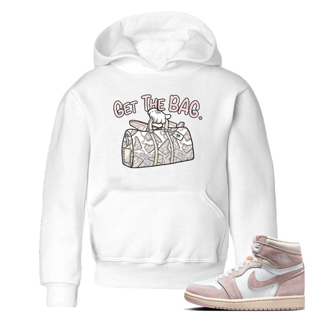 Get The Bag Kids Tops - Air Jordan 1 Washed Pink