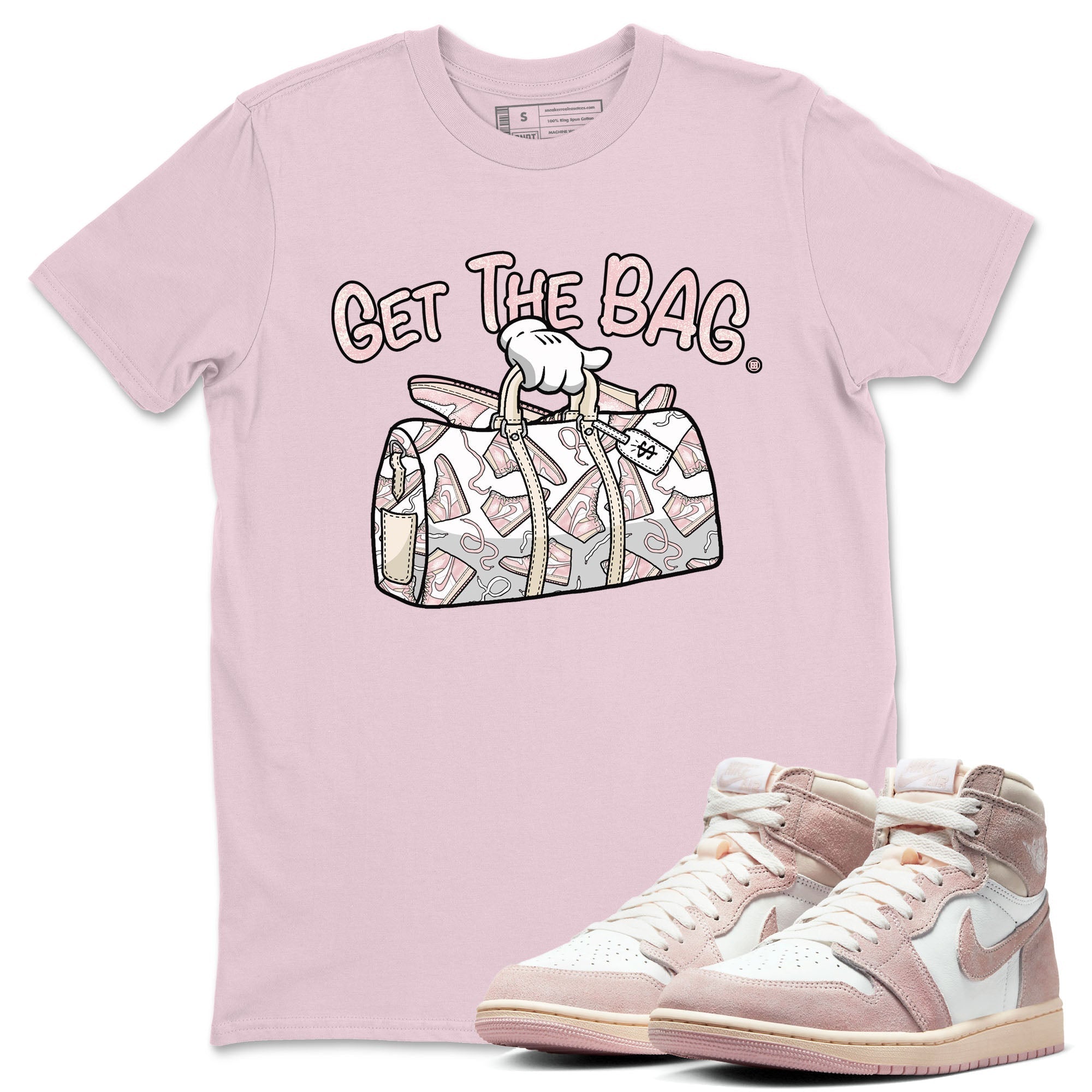 Get The Bag Unisex Tops - Air Jordan 1 Washed Pink