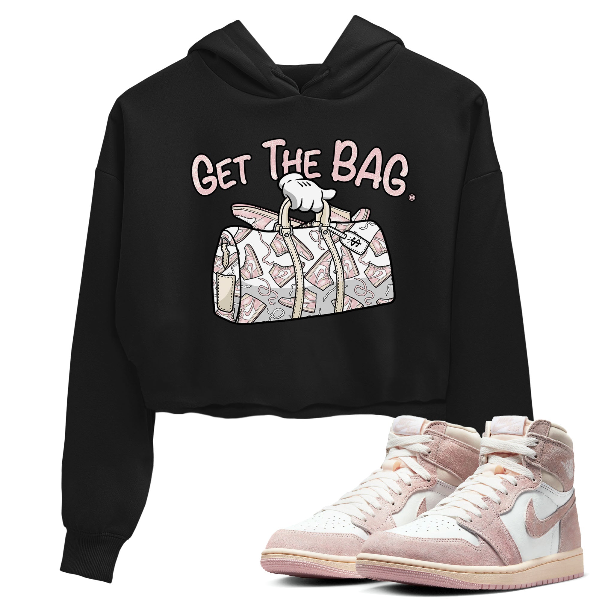 Get The Bag Women's Tops - Air Jordan 1 Washed Pink
