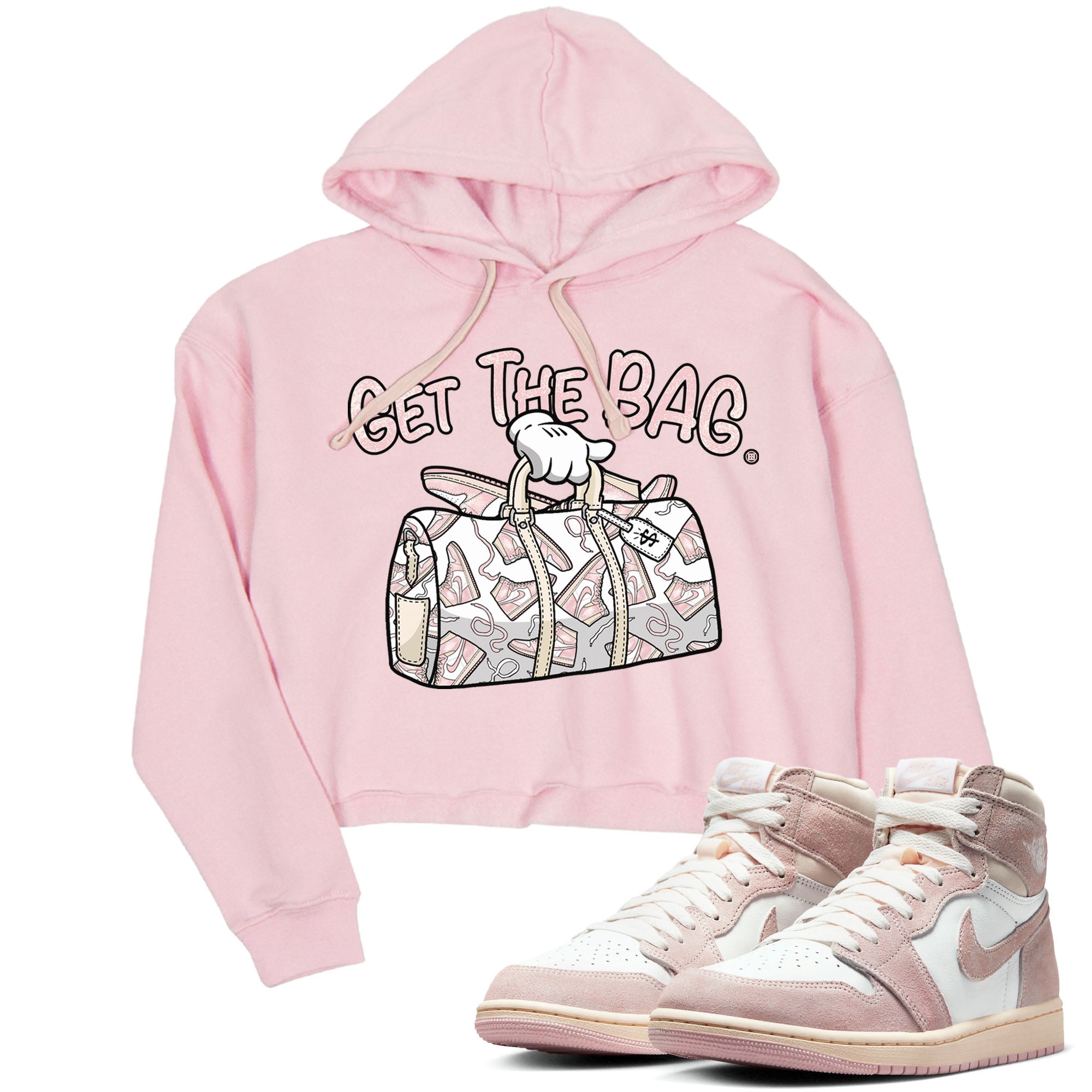 Get The Bag Women's Tops - Air Jordan 1 Washed Pink